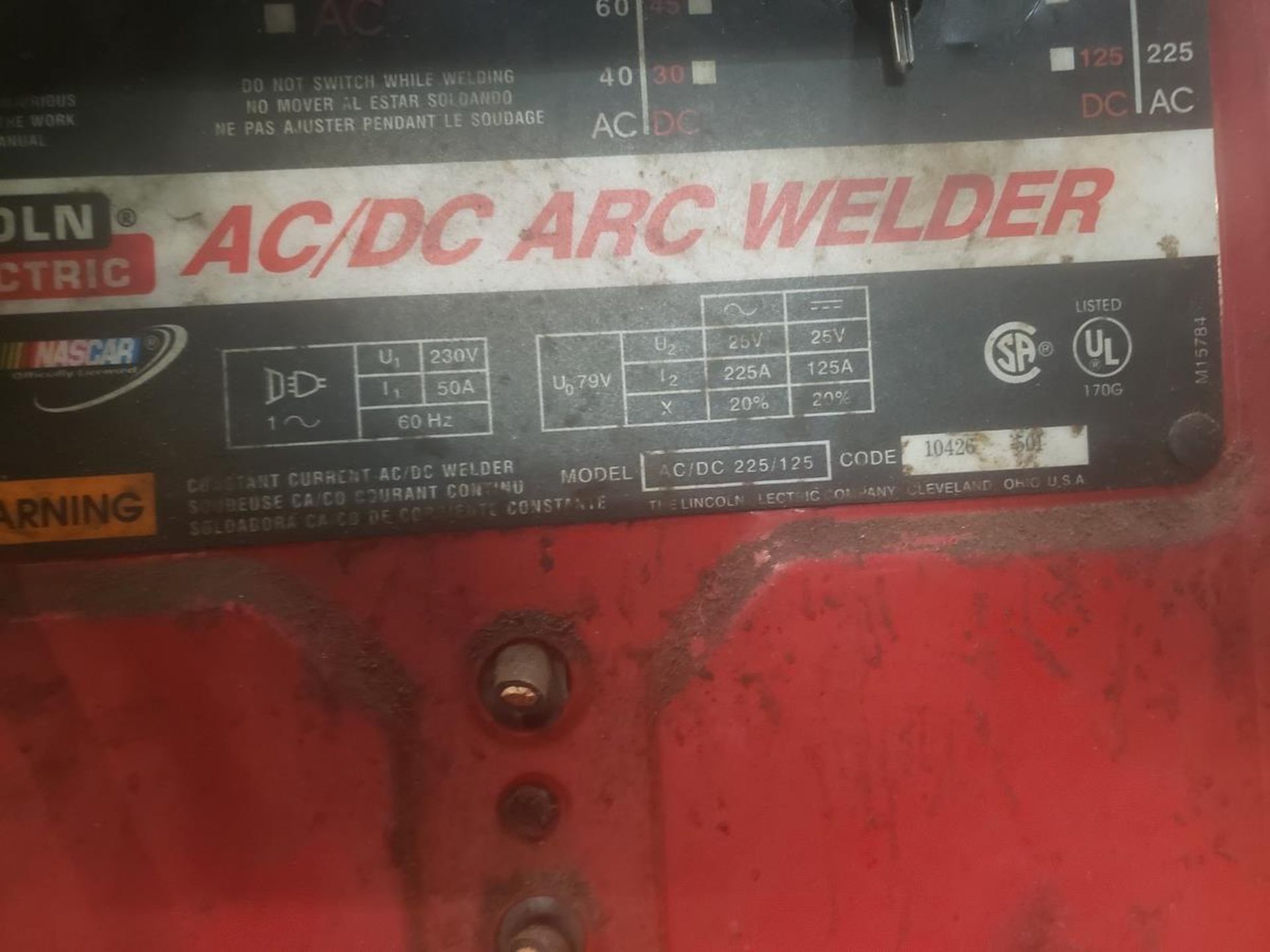 Lincoln AC/DC Arc Welder - Image 2 of 2