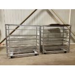 Lot of (2) Stainless Steel Product Carts