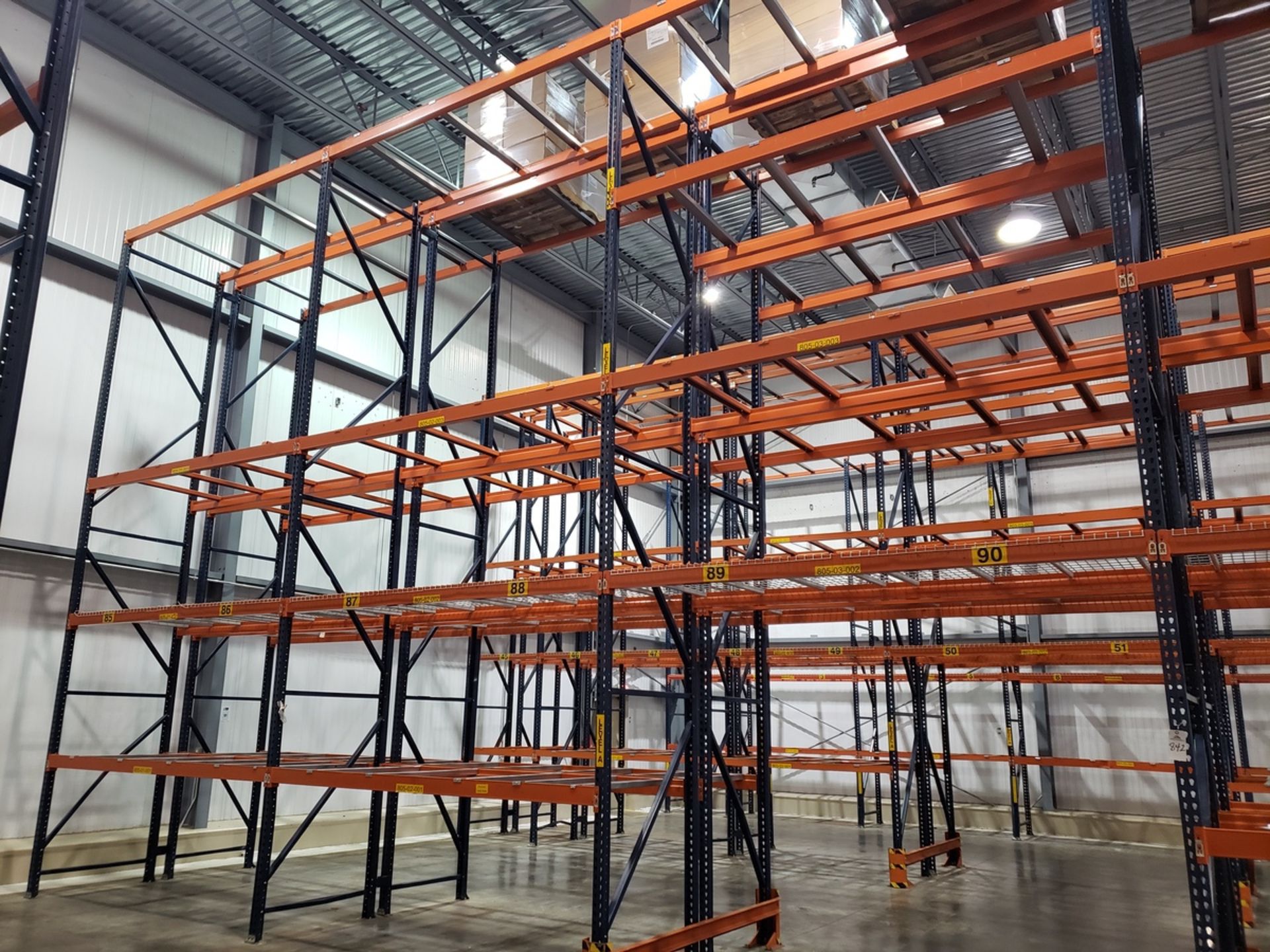 Lot of Pallet Racking, (69) Uprights, (48) 4' Beams, (8) 5' Beams, (240) 8' Beams, (205) 10' Beams, - Image 2 of 4