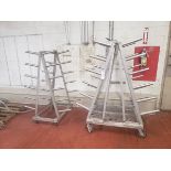 Lot of (2) Stainless Steel Parts Carts