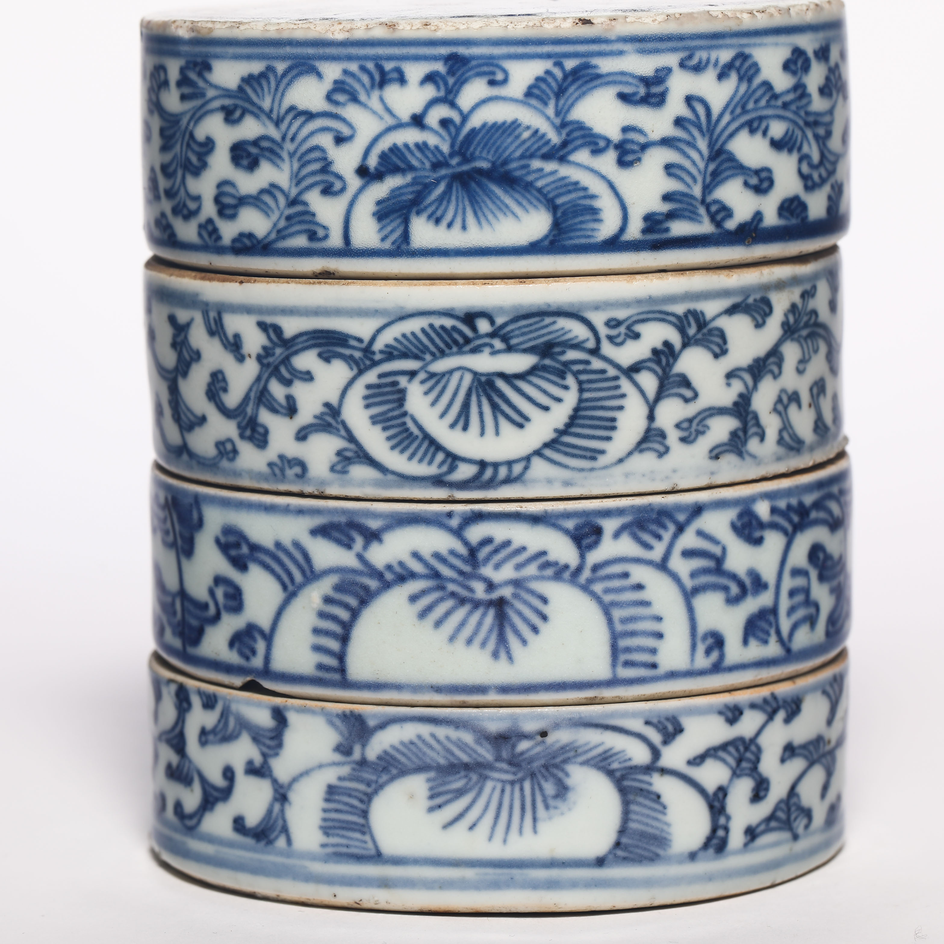 Qing dynasty blue and white joy word powder box - Image 3 of 7