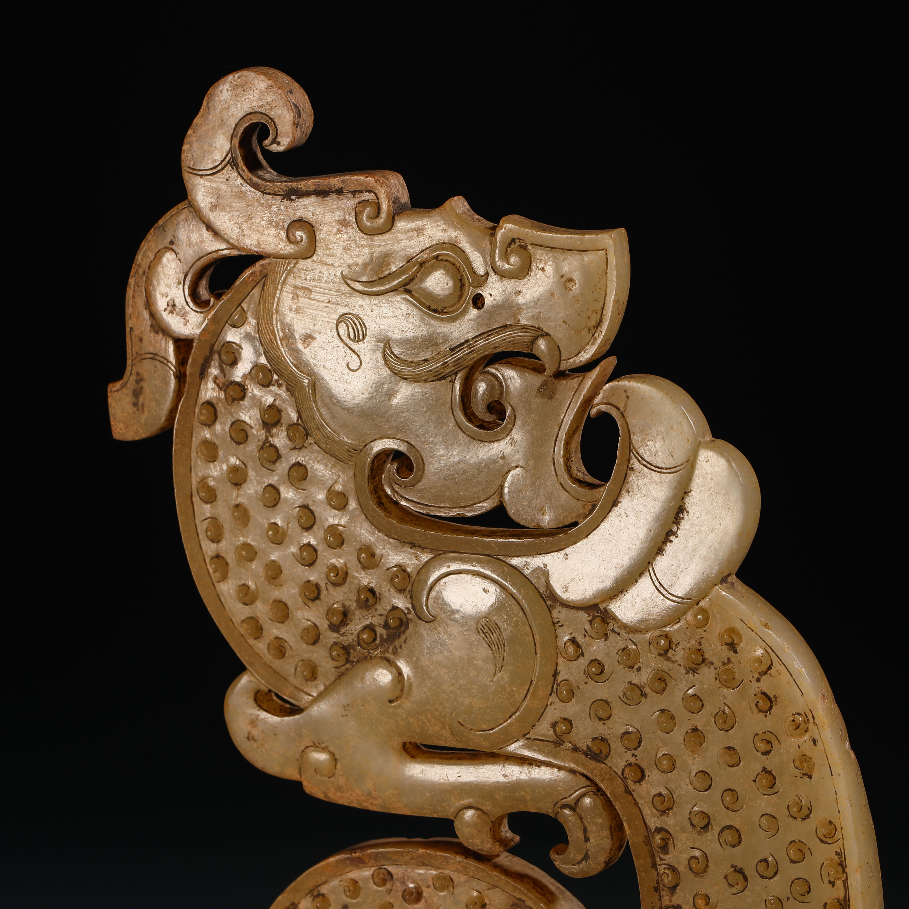 Han dynasty Hetian jade Dragon - Image 2 of 6