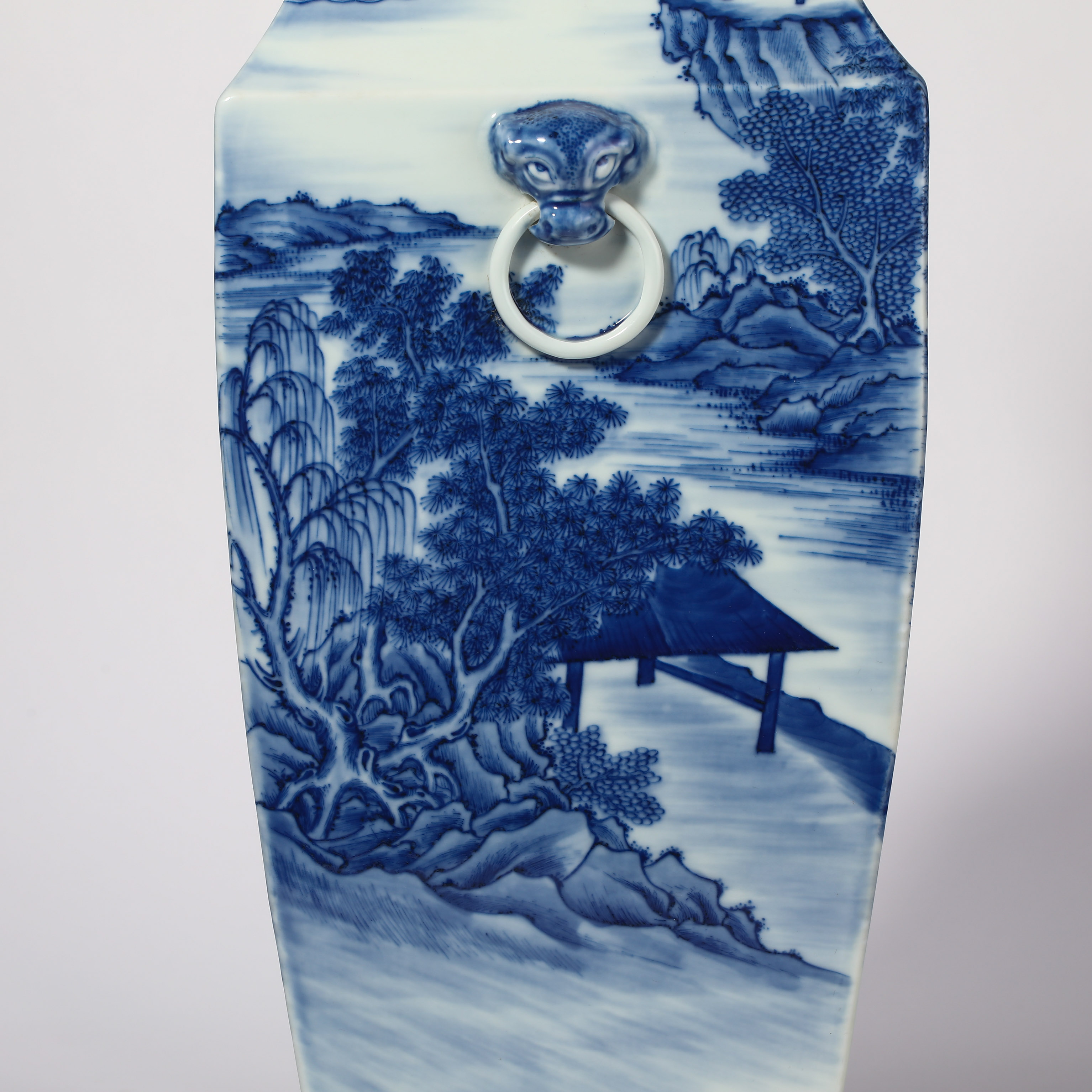 Qing dynasty blue and white ornamental vase - Image 8 of 12