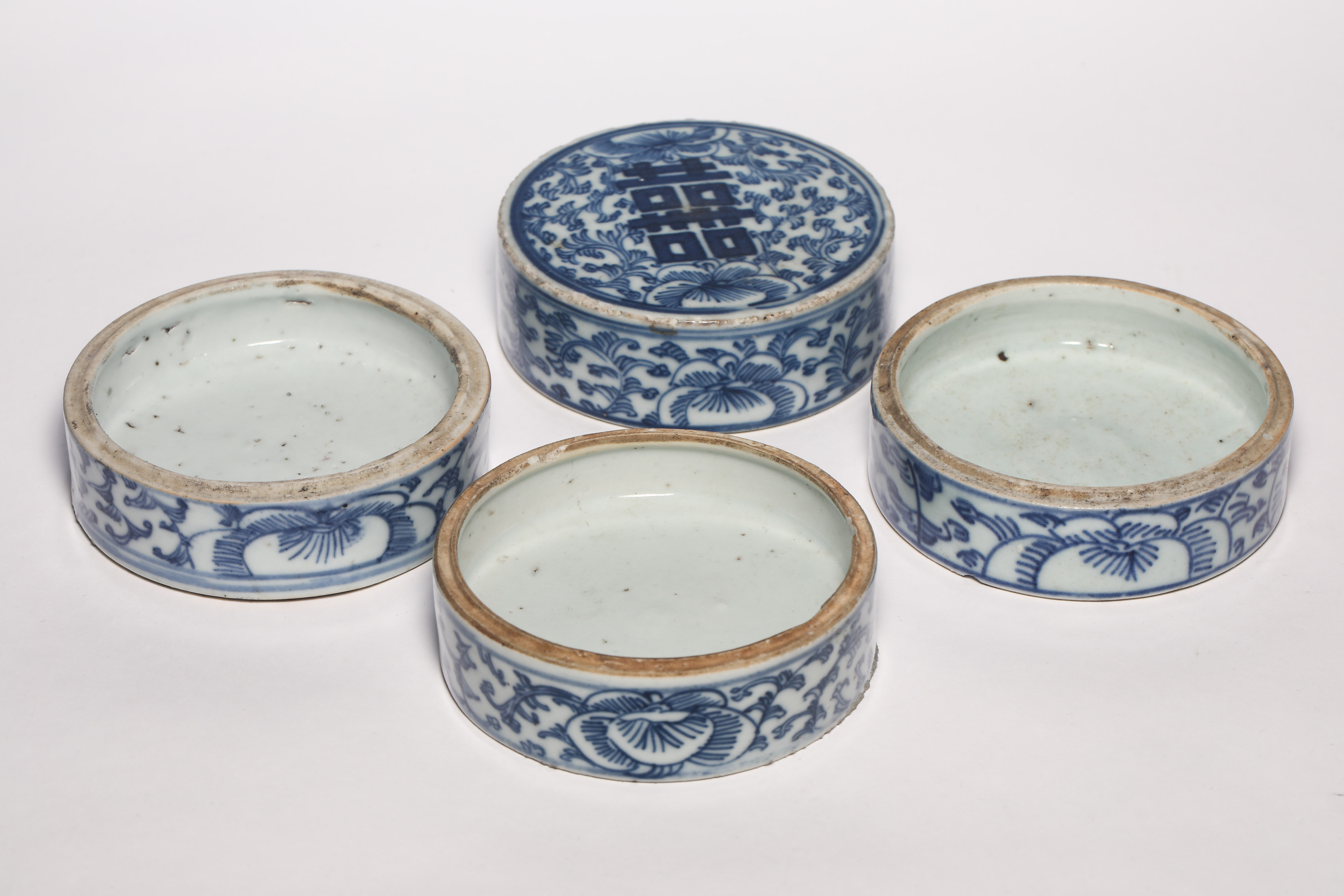 Qing dynasty blue and white joy word powder box - Image 5 of 7