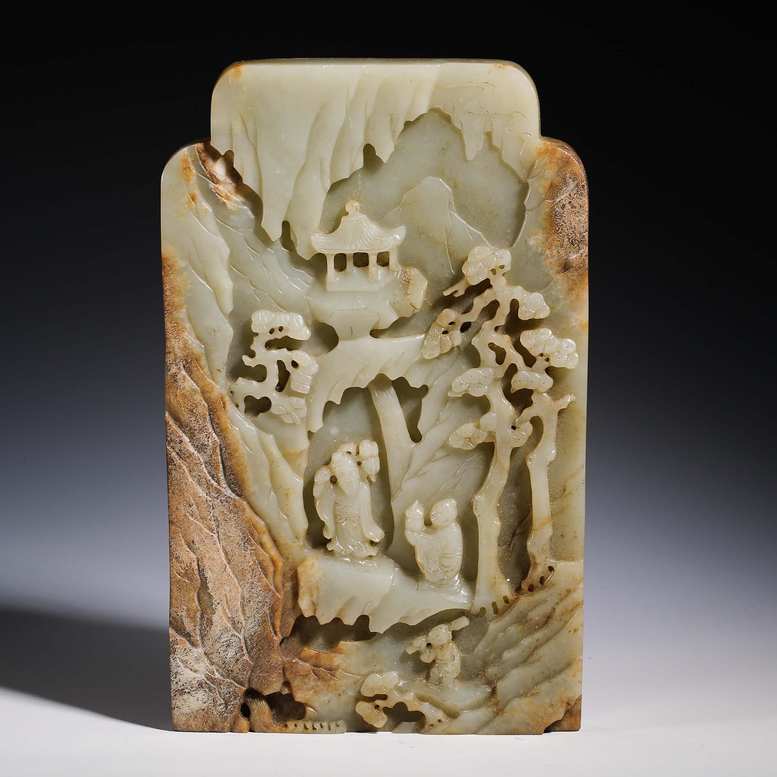 Qing dynasty Hetian jade screen