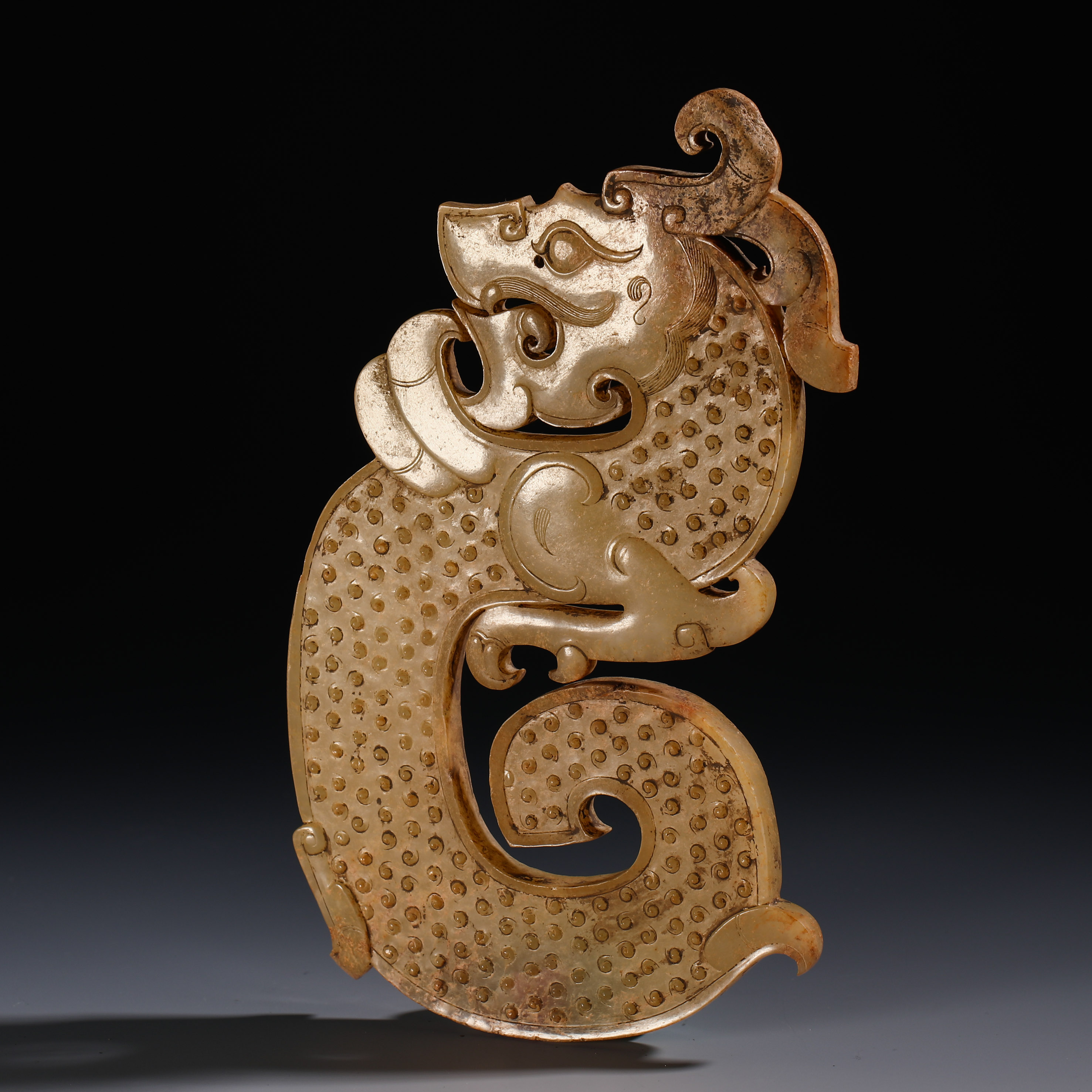 Han dynasty Hetian jade Dragon - Image 4 of 6