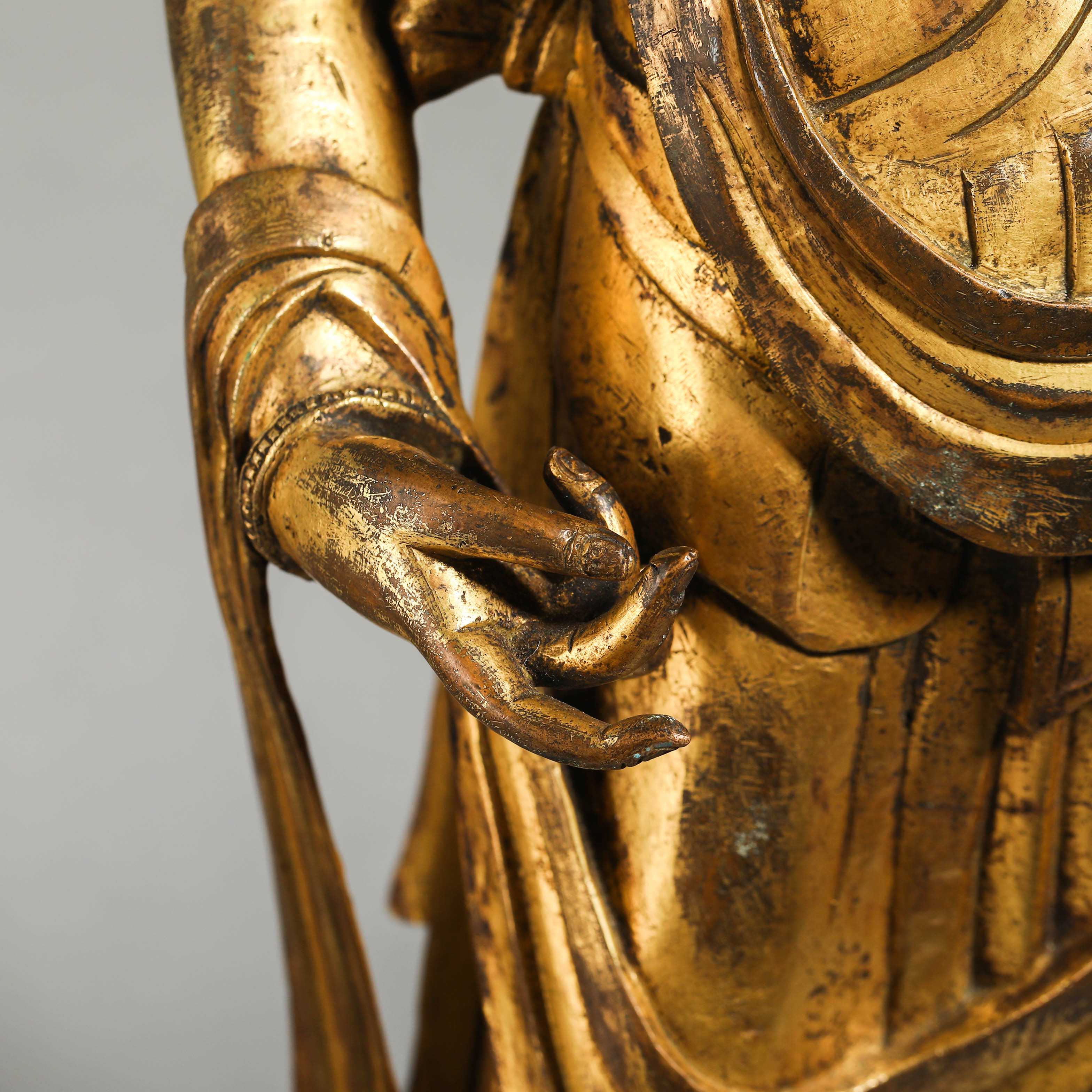 10th century gilded statue of Guanyin Buddha - Image 4 of 14