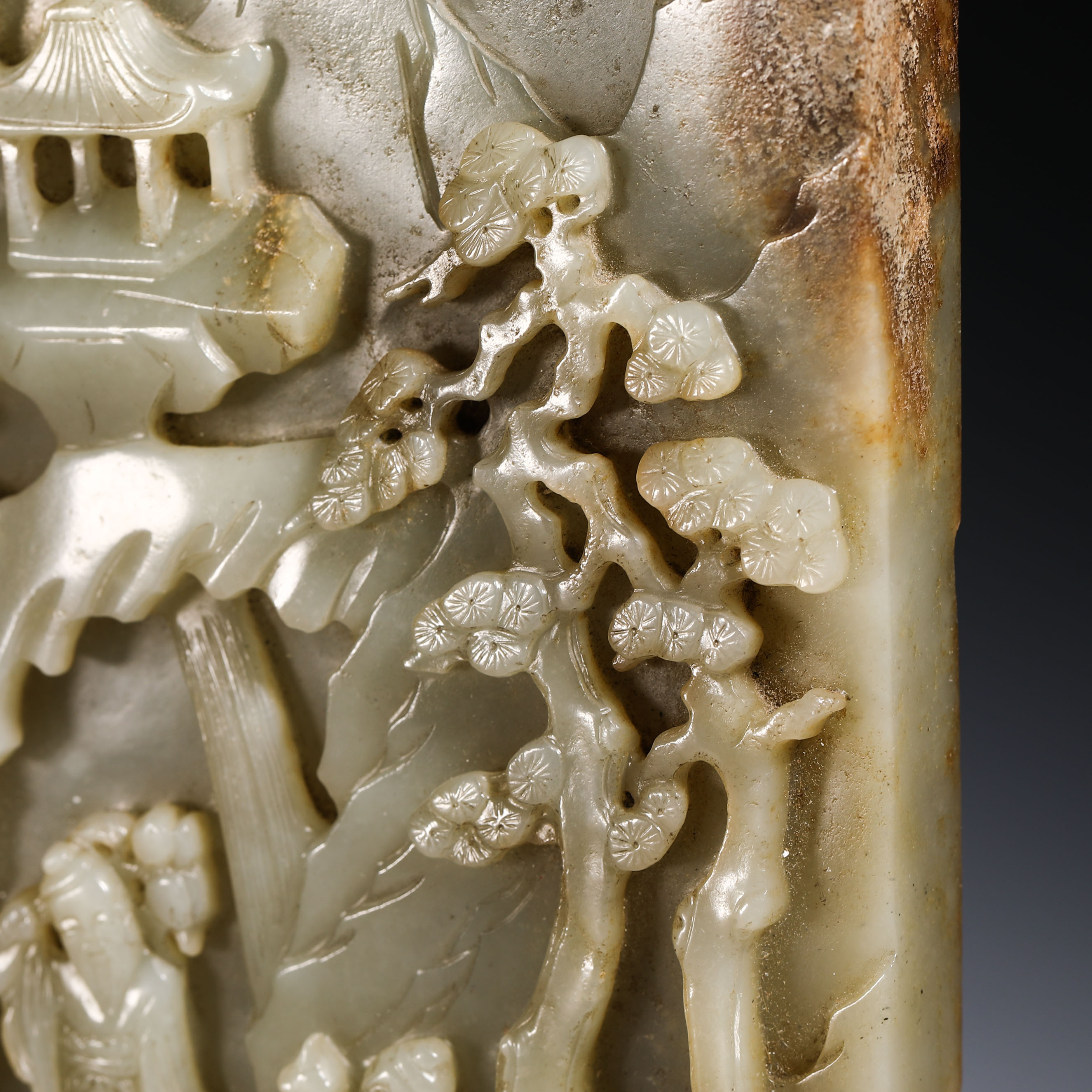 Qing dynasty Hetian jade screen - Image 5 of 9