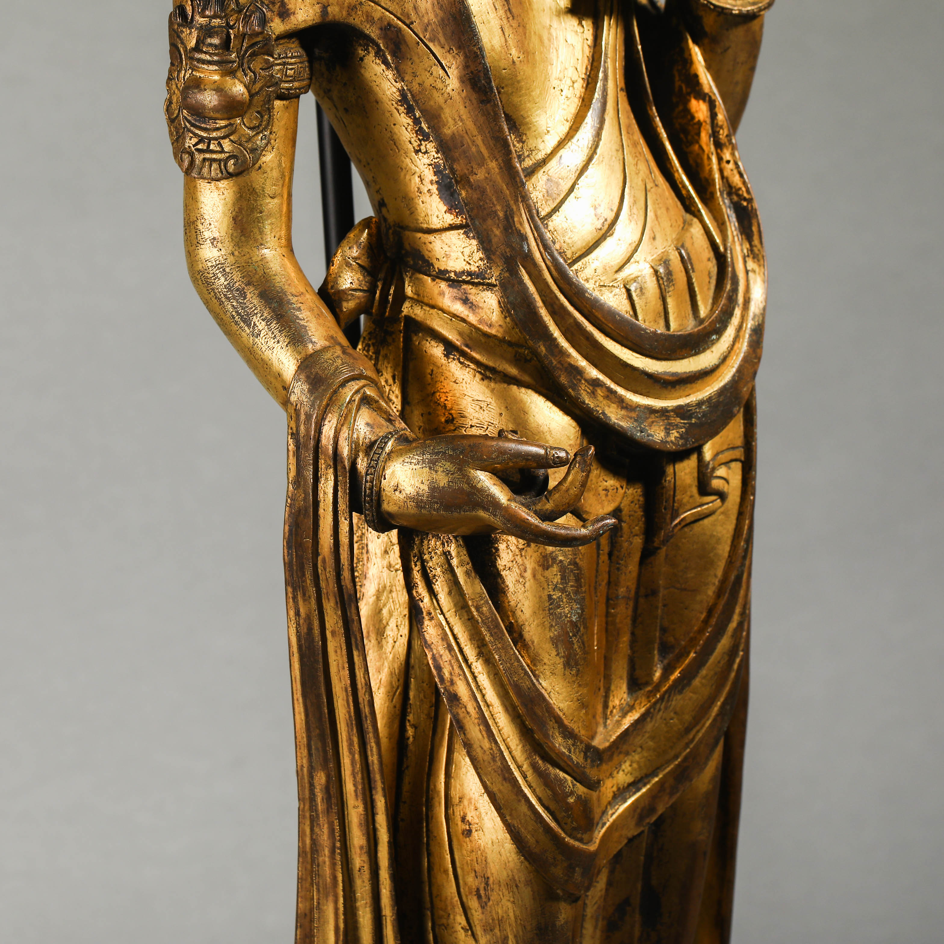 10th century gilded statue of Guanyin Buddha - Image 7 of 14