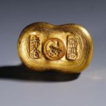 Qing dynasty gold ingots