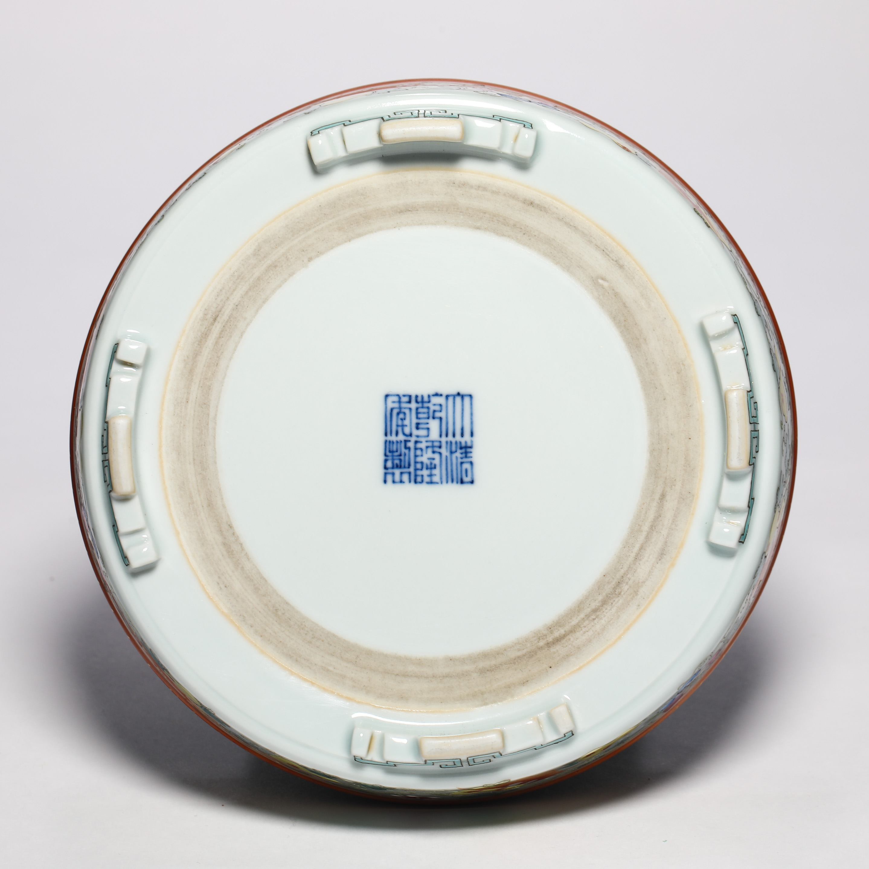 Qing dynasty pastel carving Fushou pattern washing - Image 6 of 8