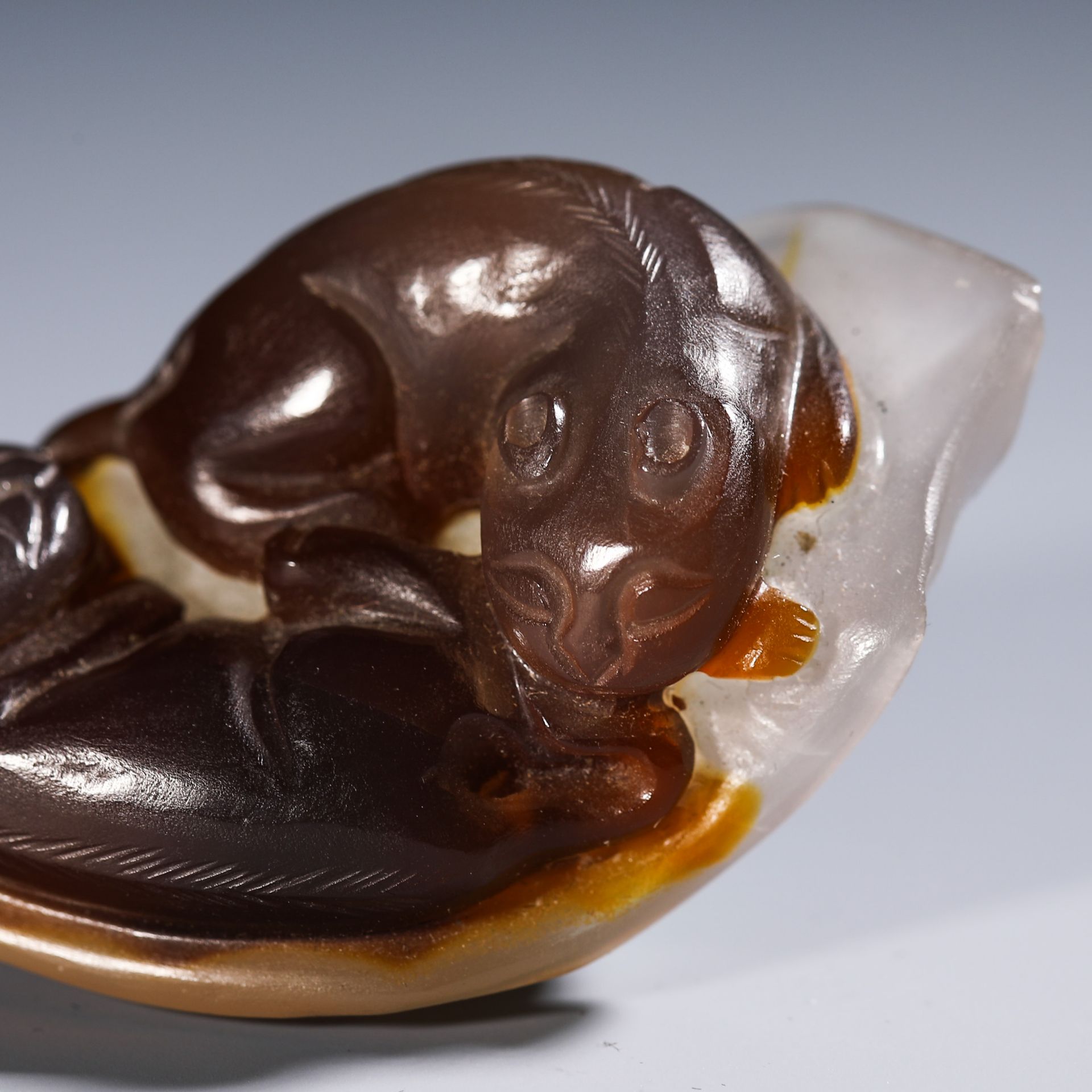 Qing dynasty agate double joy - Bild 2 aus 4