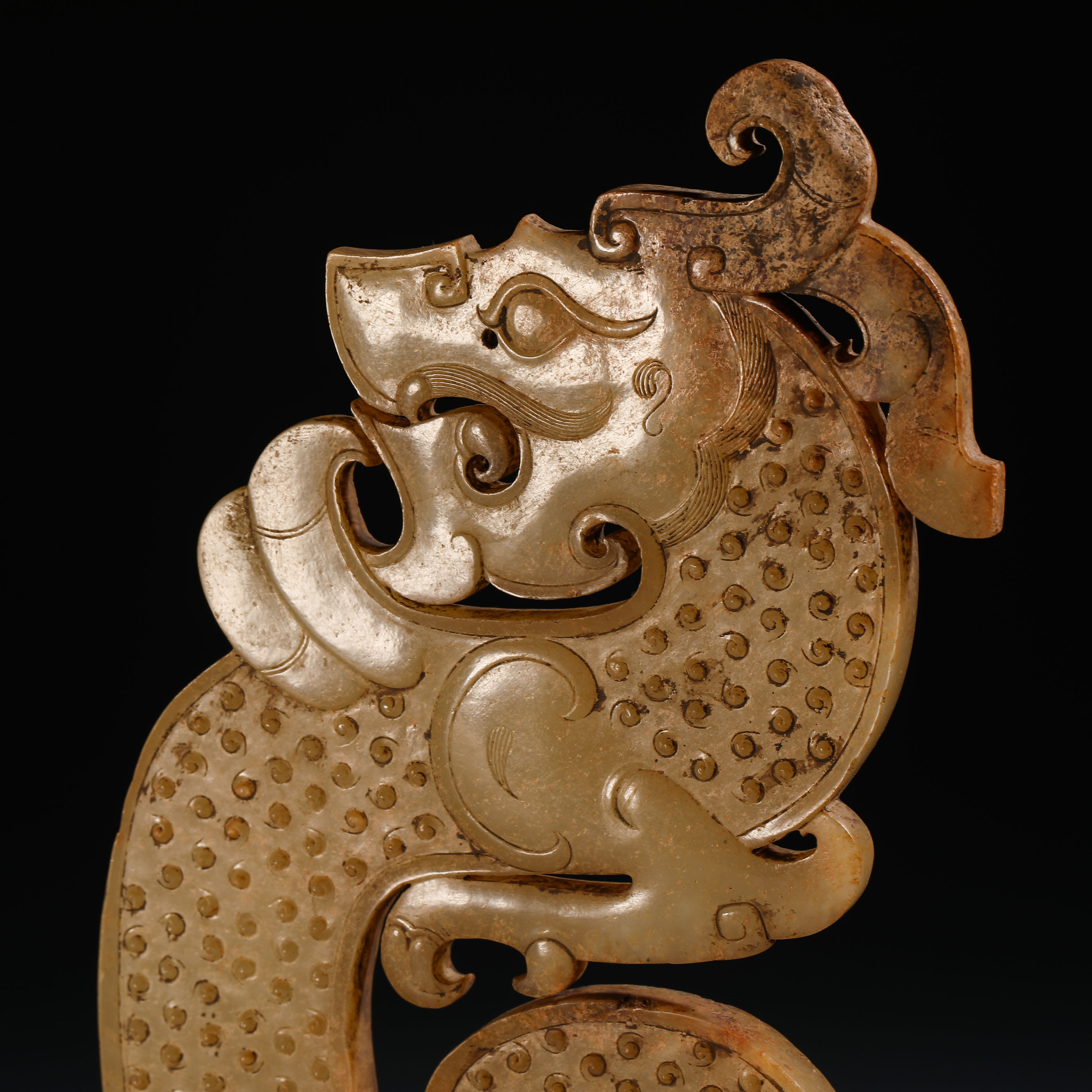 Han dynasty Hetian jade Dragon - Image 5 of 6