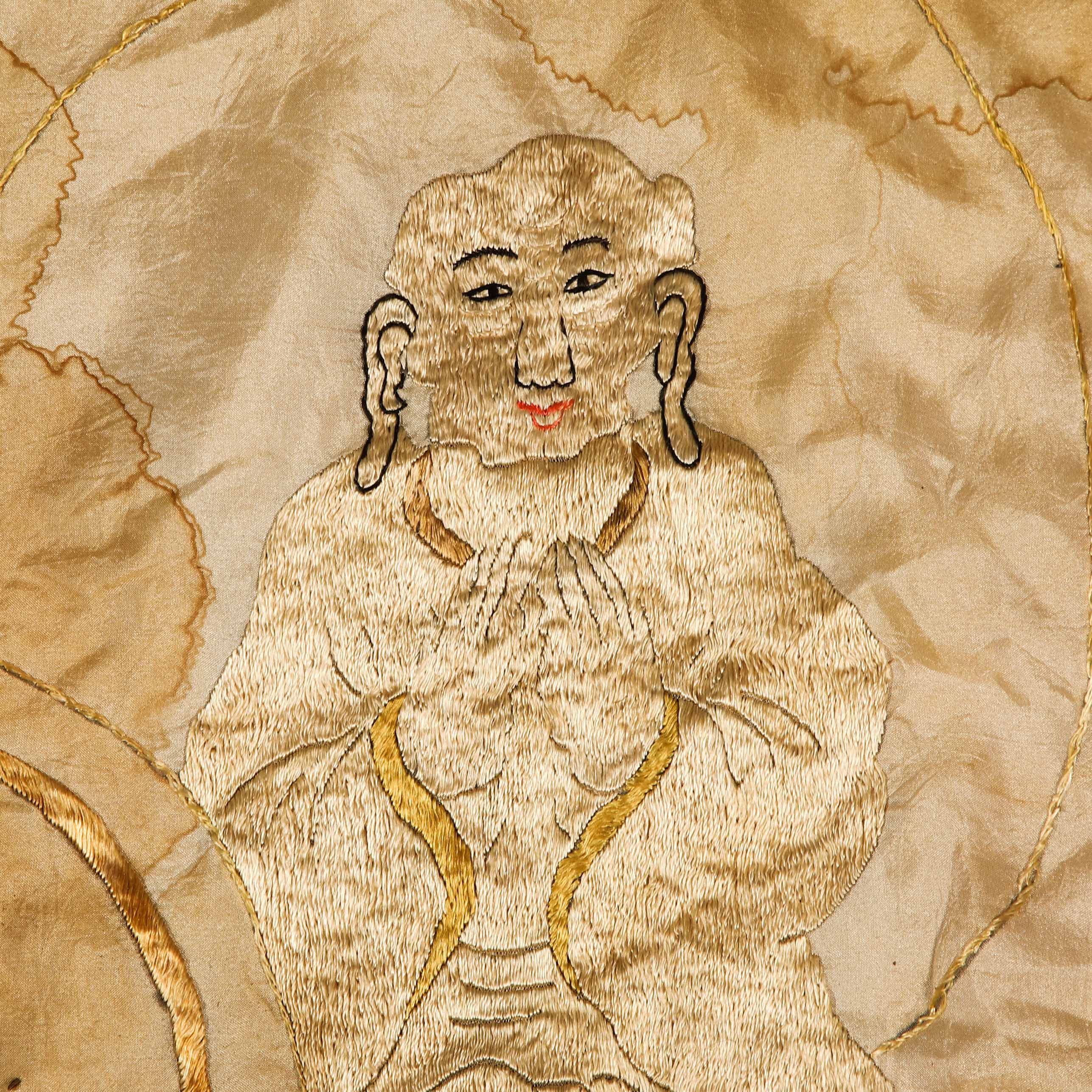 Qing dynasty embroidered thangka - Image 8 of 9