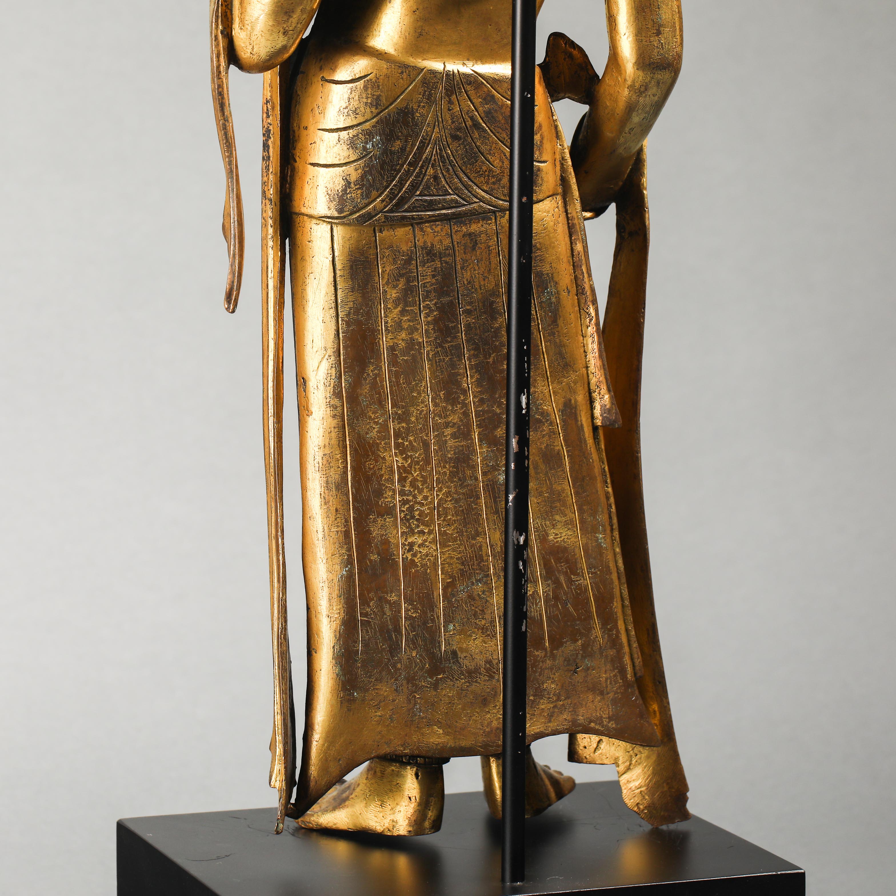 10th century gilded statue of Guanyin Buddha - Image 13 of 14