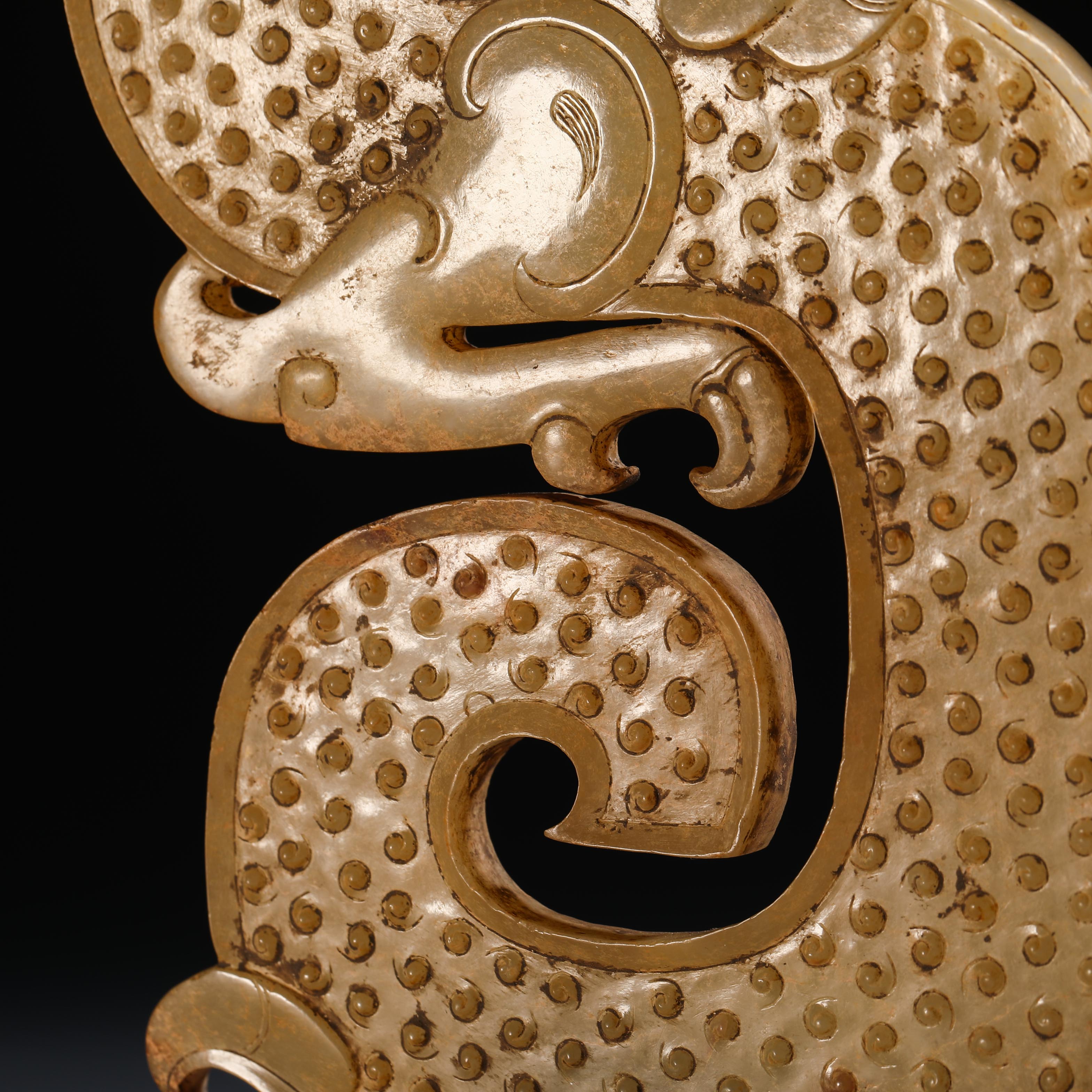 Han dynasty Hetian jade Dragon - Image 3 of 6