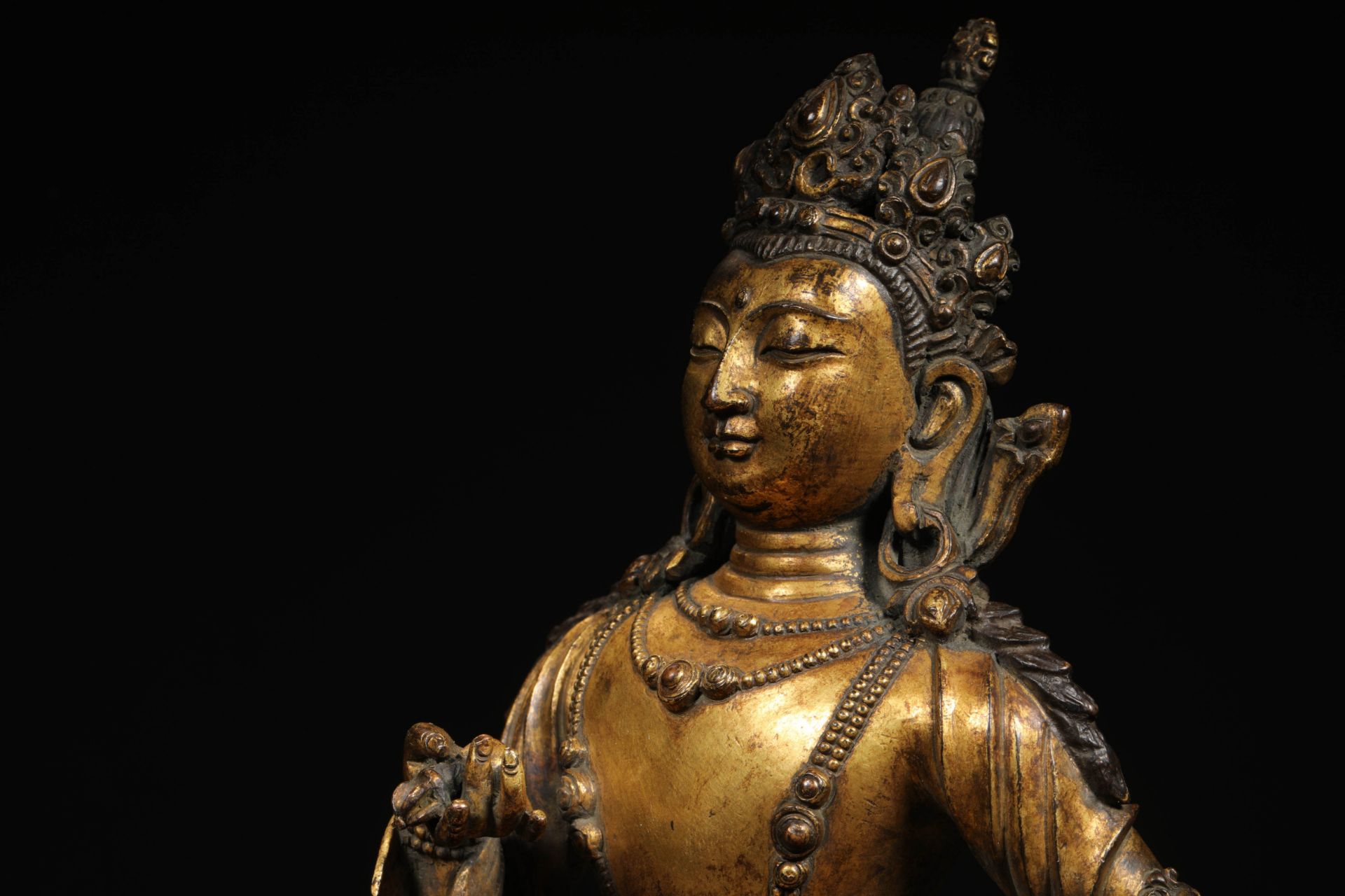 Tibetan gilt Vajrapani Buddha statue in the Ming Dynasty - Bild 8 aus 12