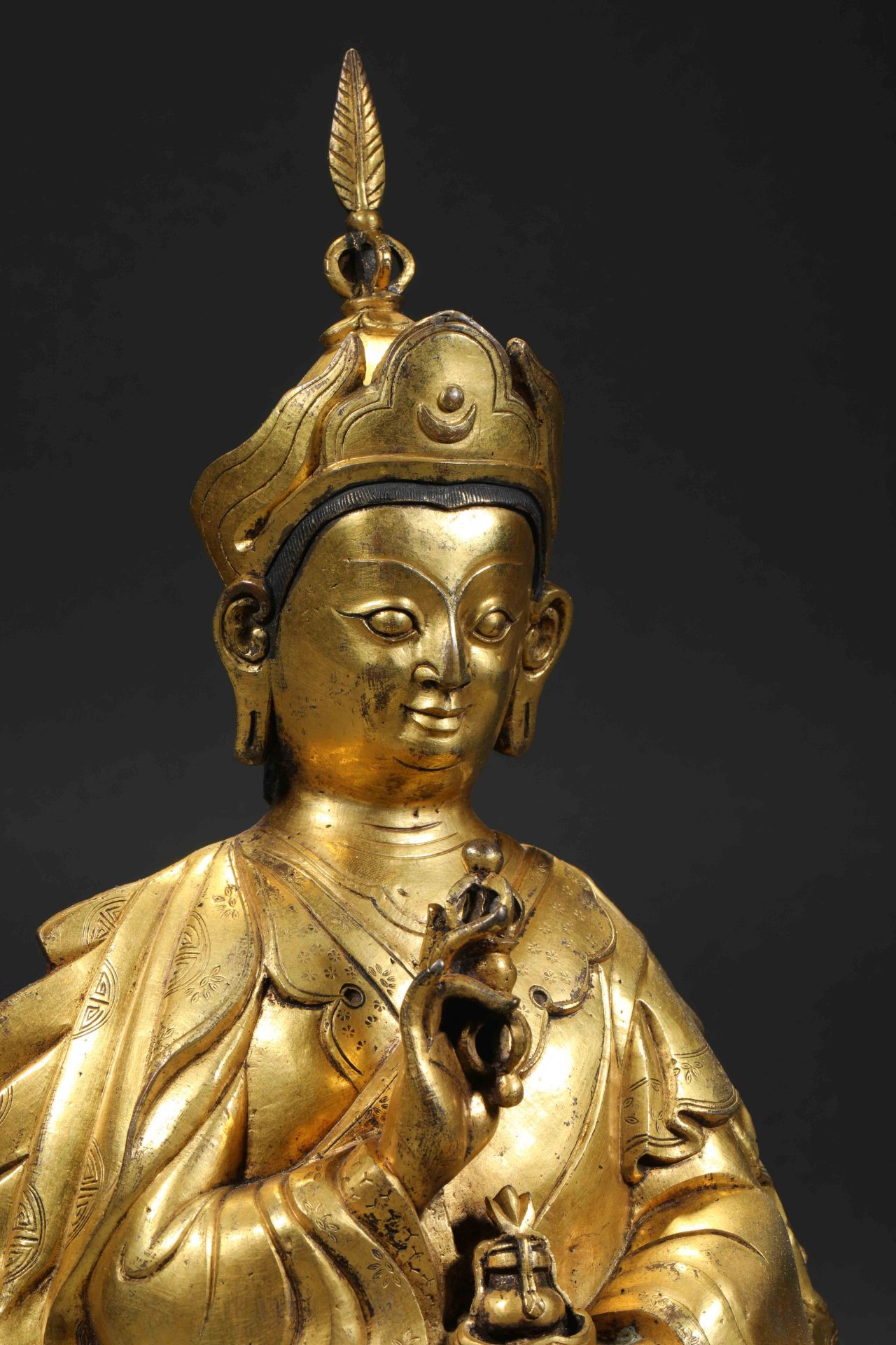 Ming dynasty bronze gilt lotus statue of Buddha - Image 8 of 15