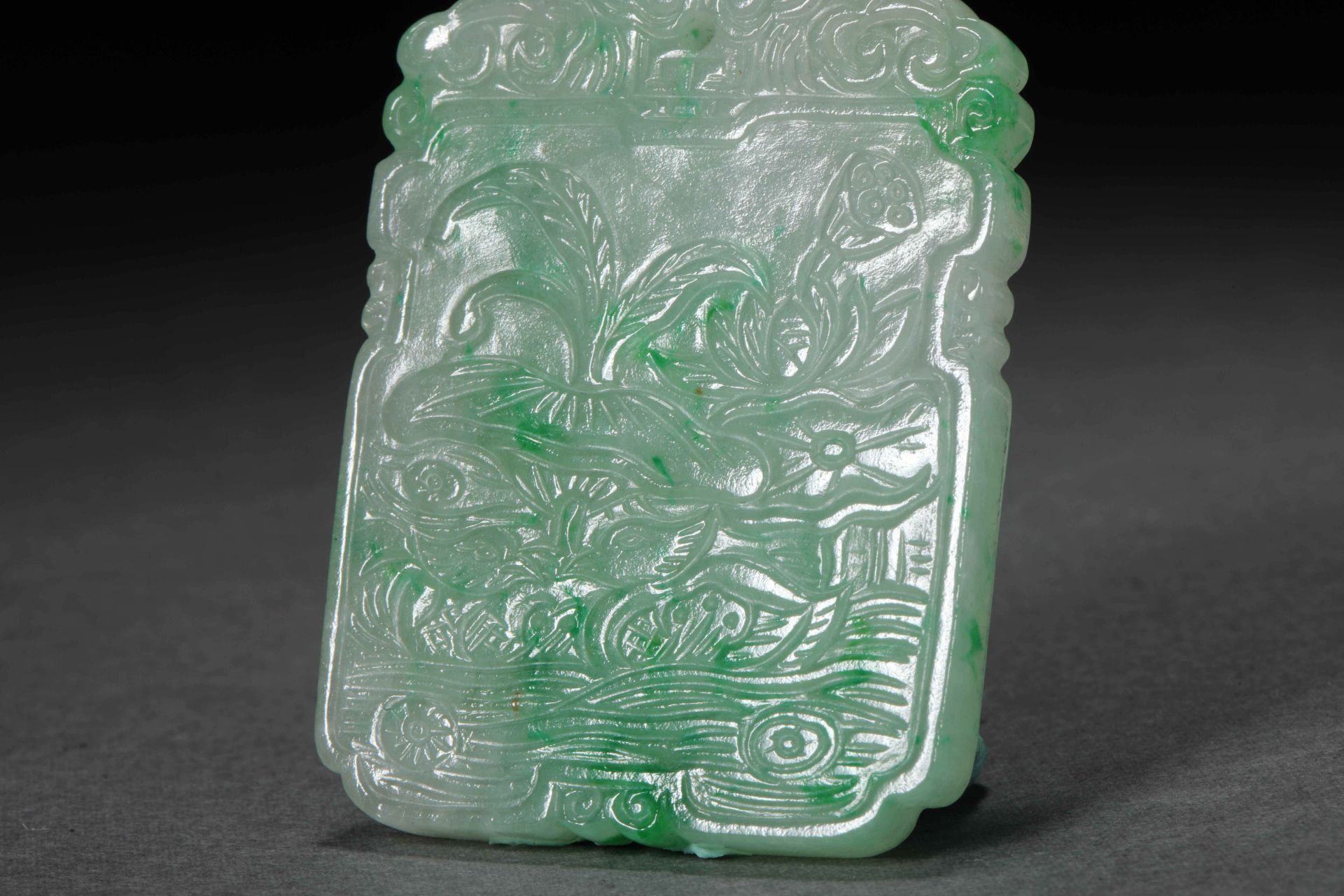 Qing dynasty jade mandarin duck pei - Image 3 of 7