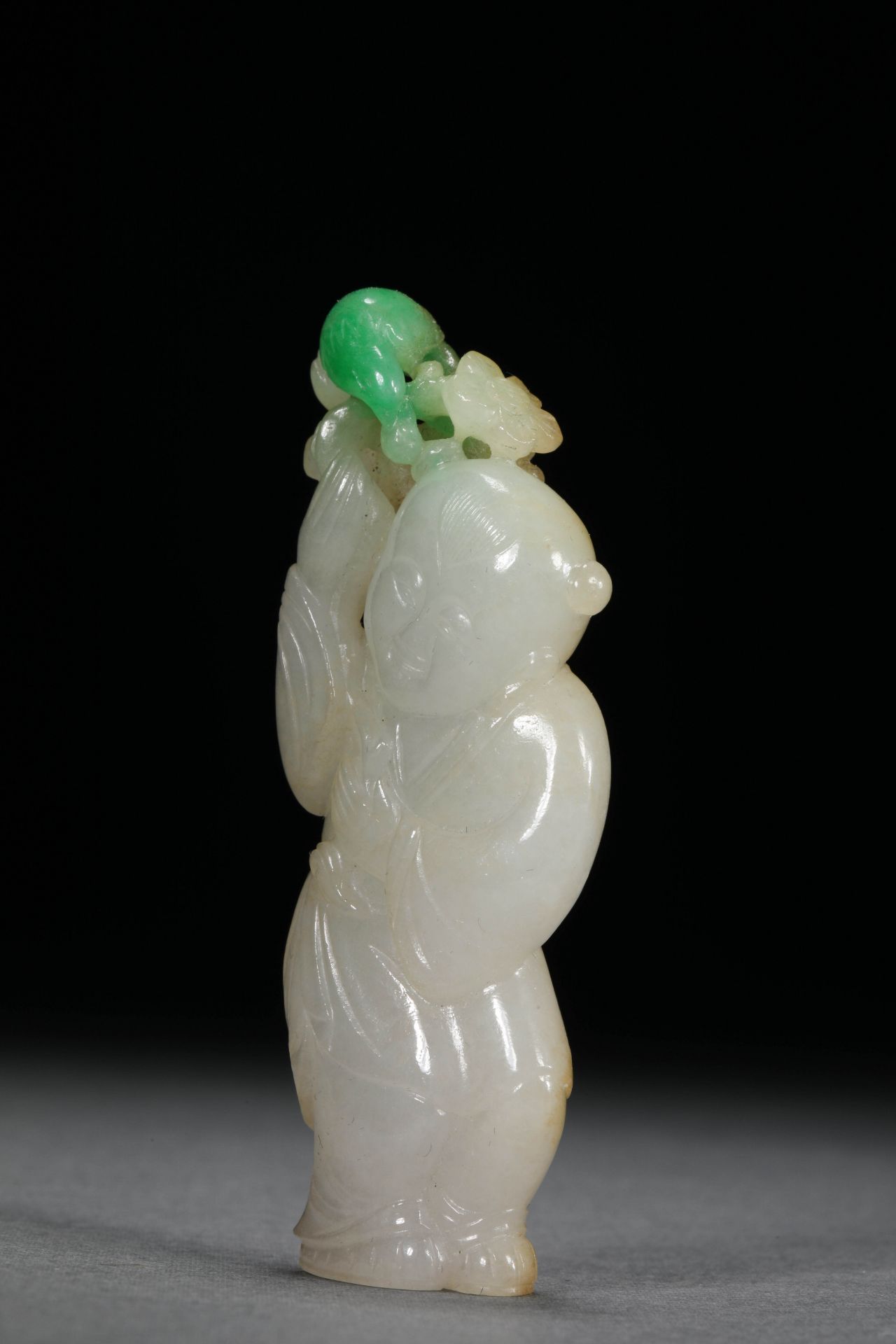 Qing dynasty jade boy handle - Image 3 of 9