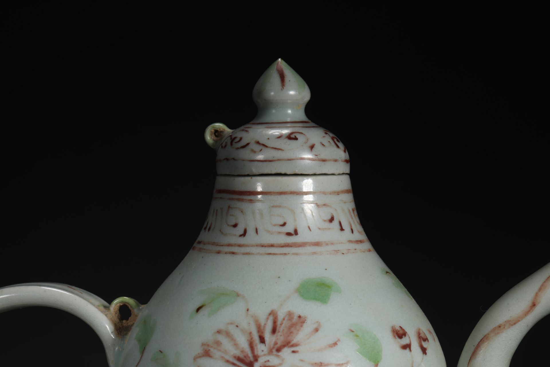 Ming dynasty multicolored gourd-type wine jug - Bild 6 aus 10