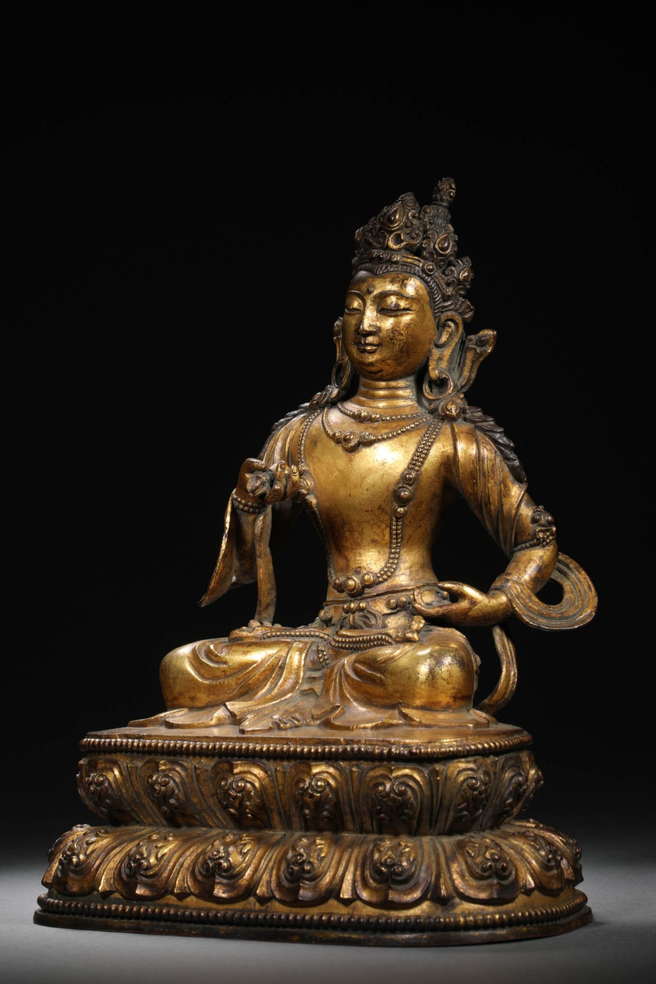 Tibetan gilt Vajrapani Buddha statue in the Ming Dynasty - Bild 4 aus 12