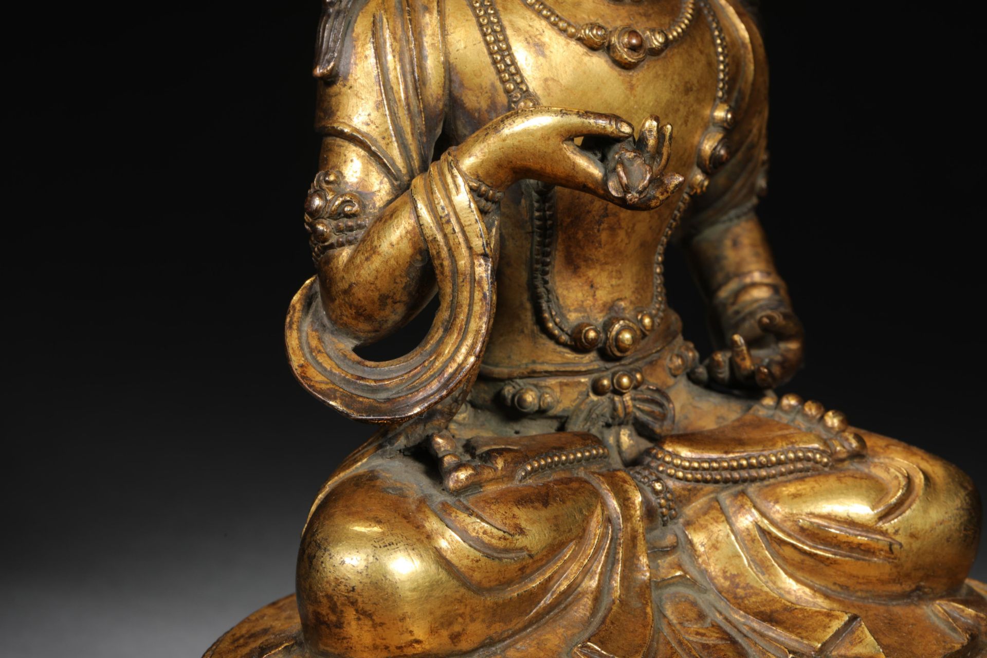 Tibetan gilt Vajrapani Buddha statue in the Ming Dynasty - Bild 9 aus 12