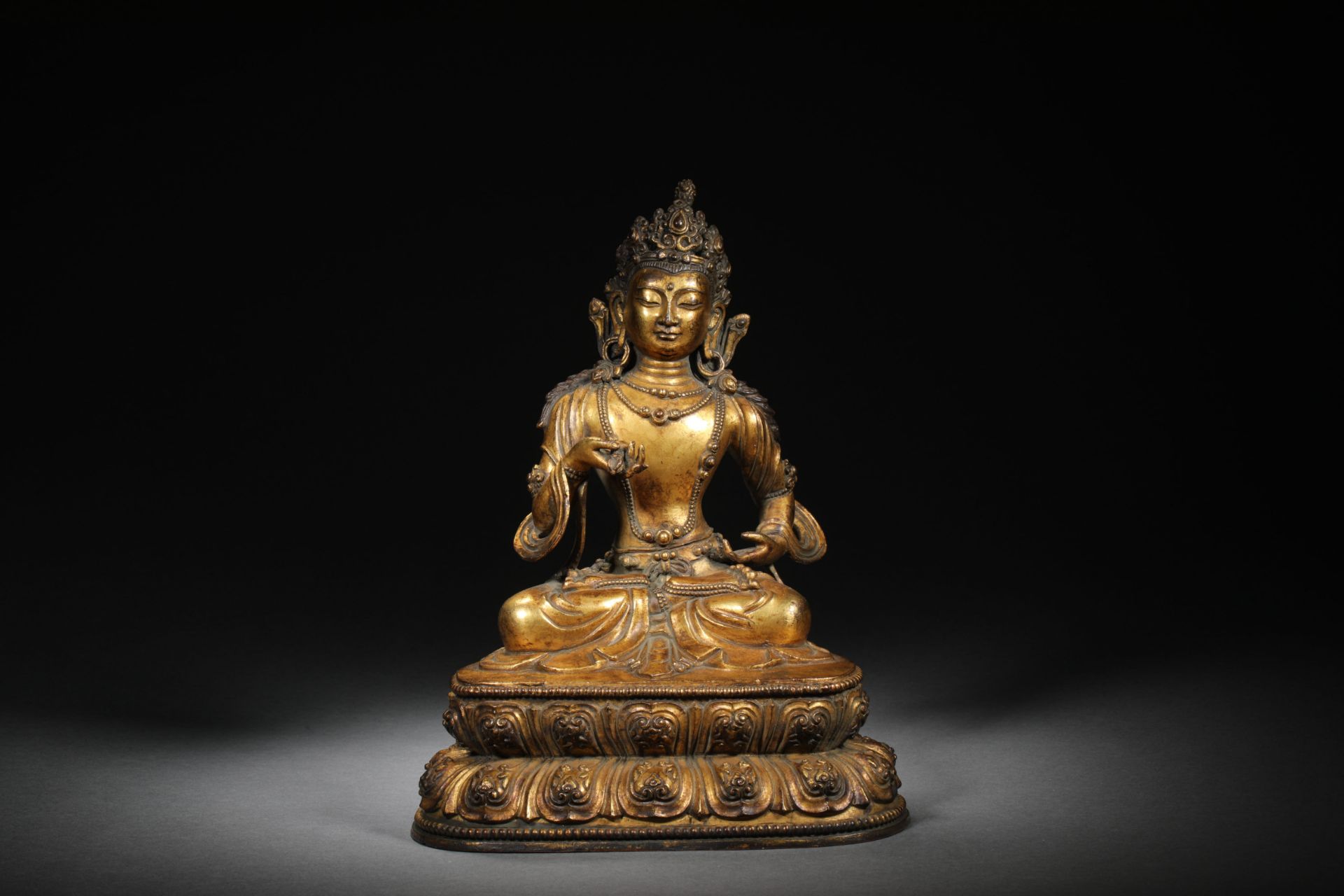 Tibetan gilt Vajrapani Buddha statue in the Ming Dynasty - Bild 2 aus 12
