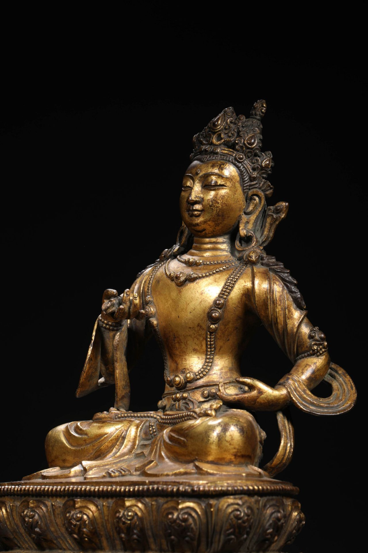 Tibetan gilt Vajrapani Buddha statue in the Ming Dynasty - Bild 5 aus 12