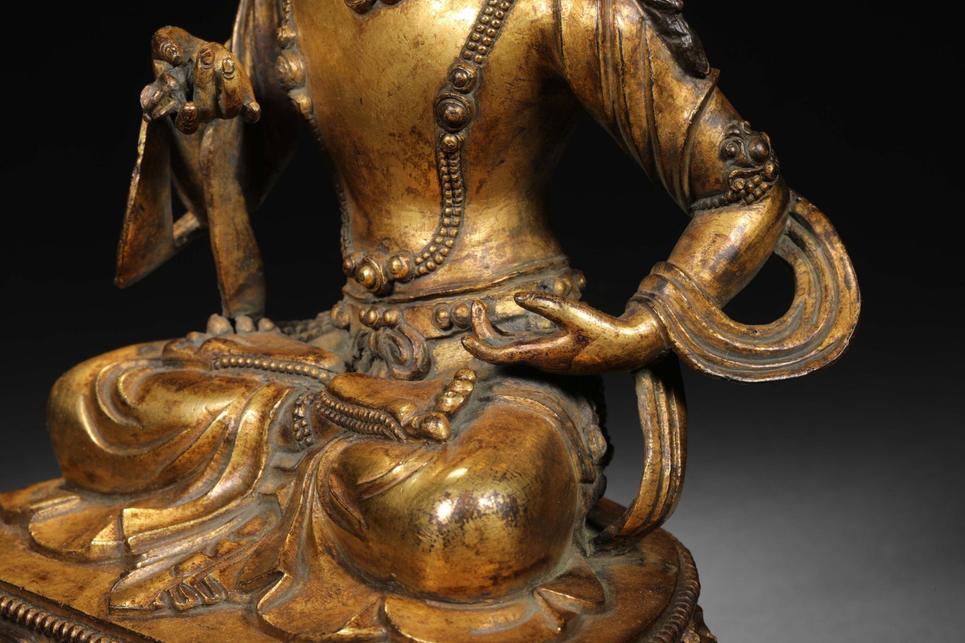 Tibetan gilt Vajrapani Buddha statue in the Ming Dynasty - Bild 7 aus 12
