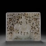 Qing dynasty jade belt plate