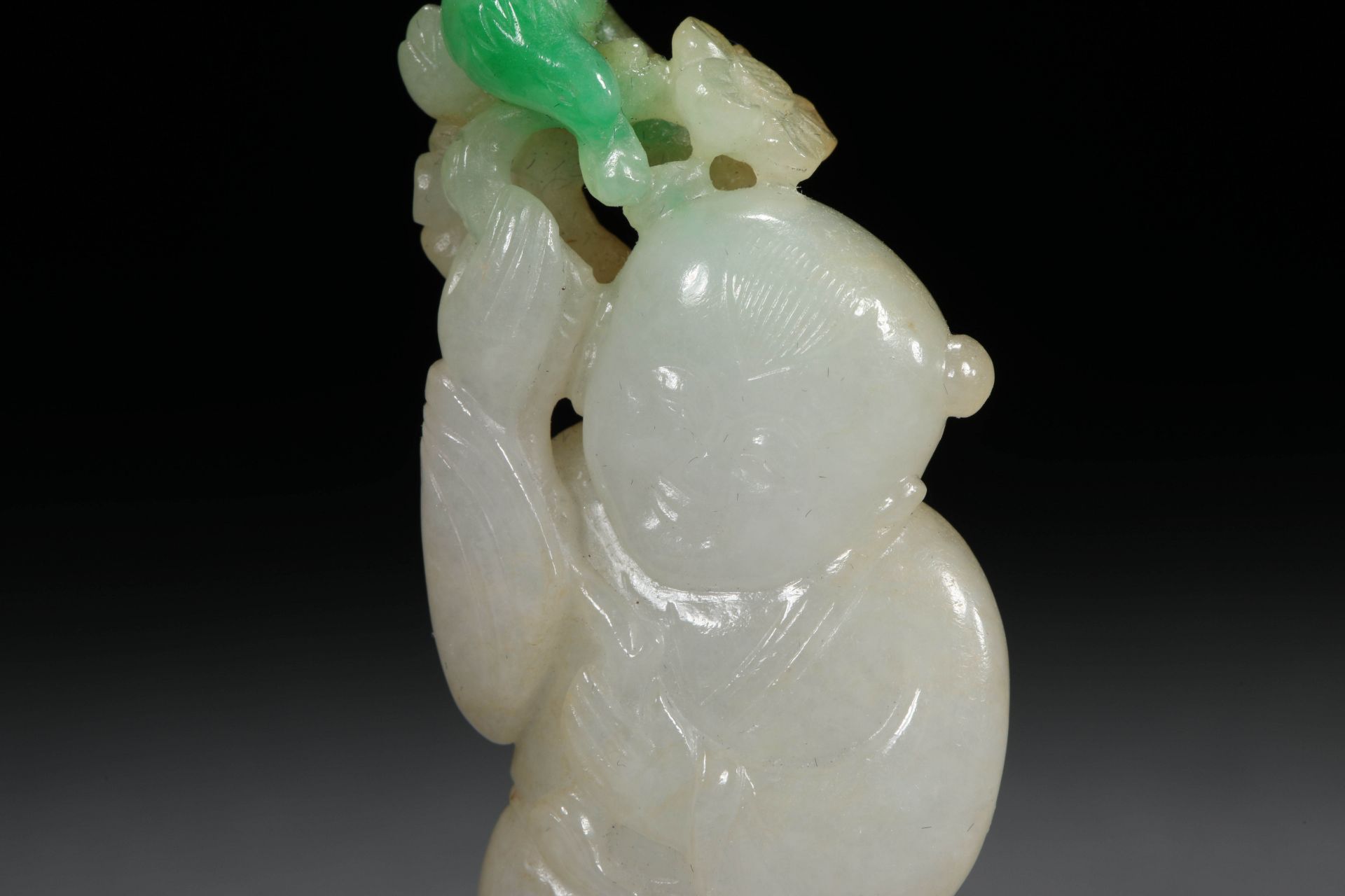 Qing dynasty jade boy handle - Image 5 of 9