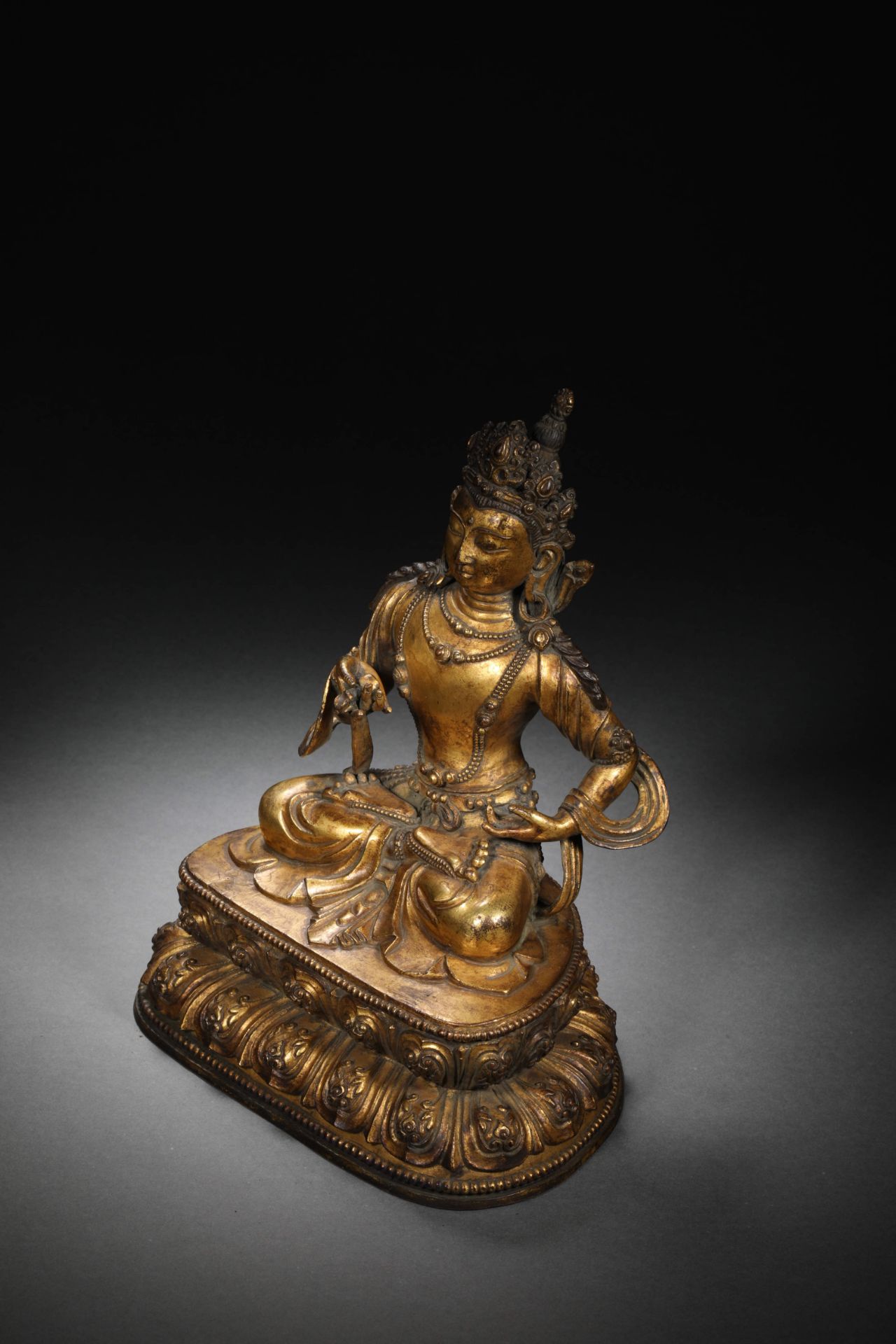 Tibetan gilt Vajrapani Buddha statue in the Ming Dynasty - Bild 6 aus 12