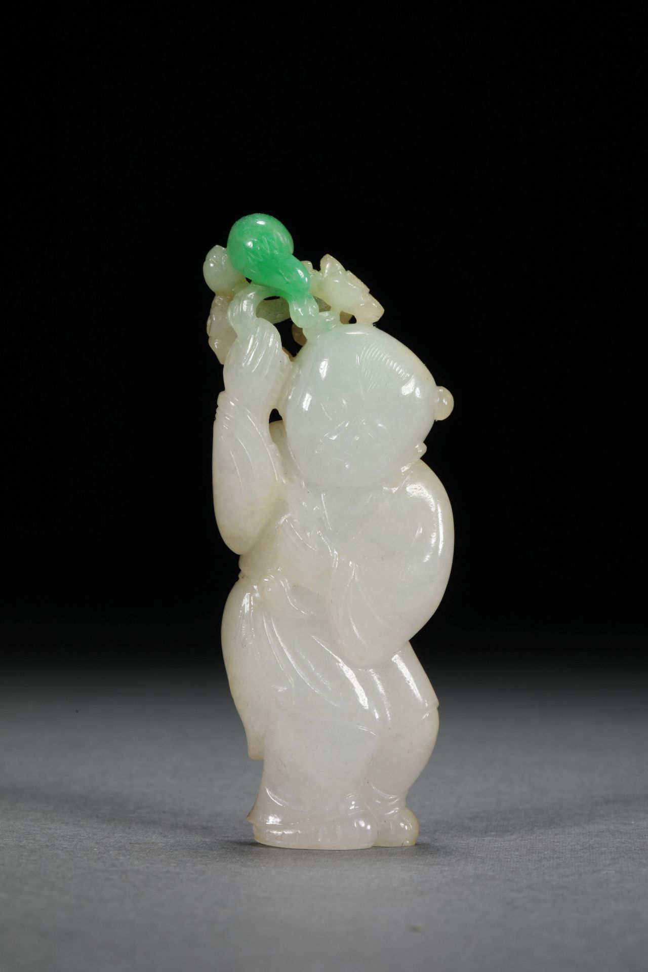 Qing dynasty jade boy handle - Image 2 of 9