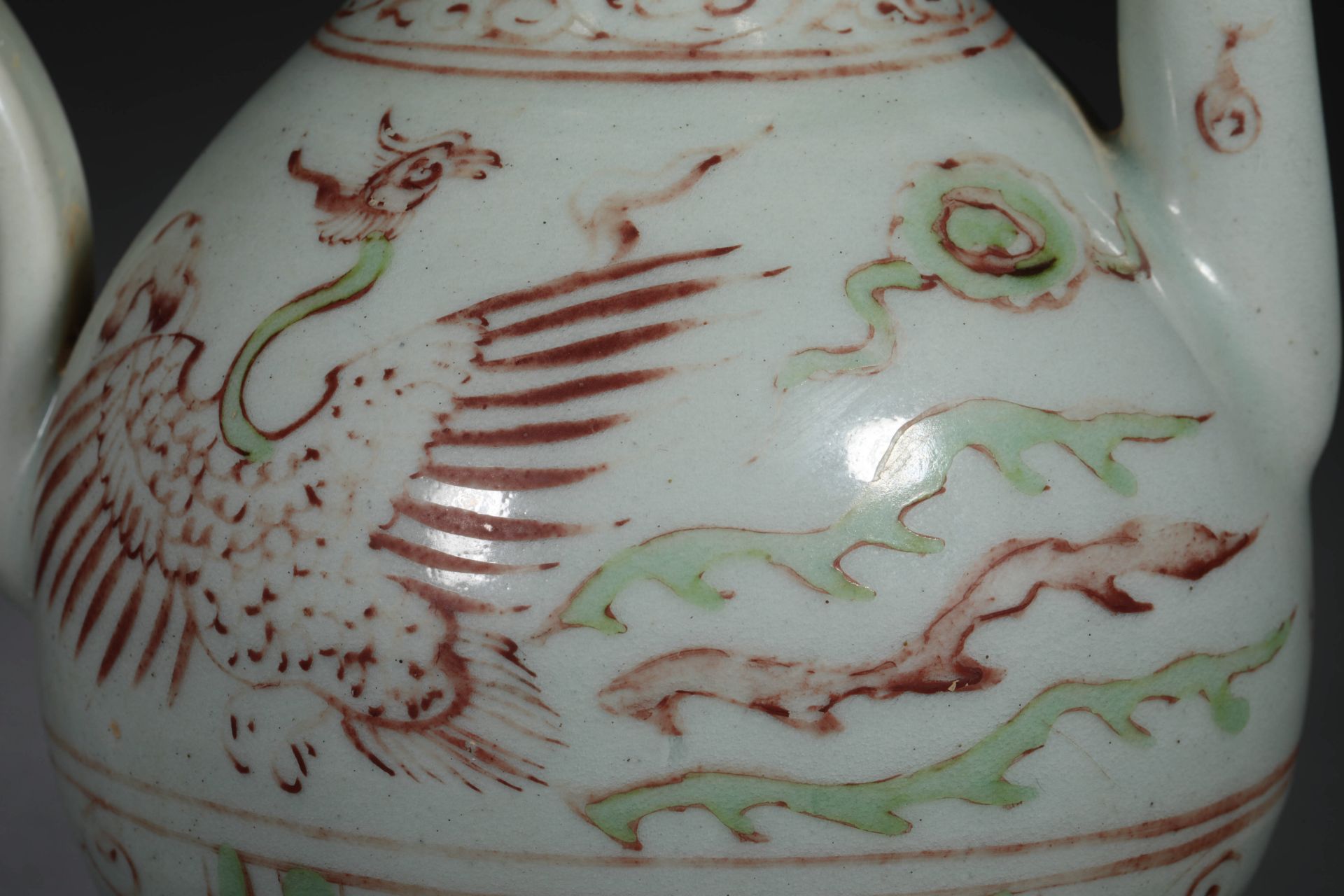 Ming dynasty multicolored gourd-type wine jug - Bild 5 aus 10