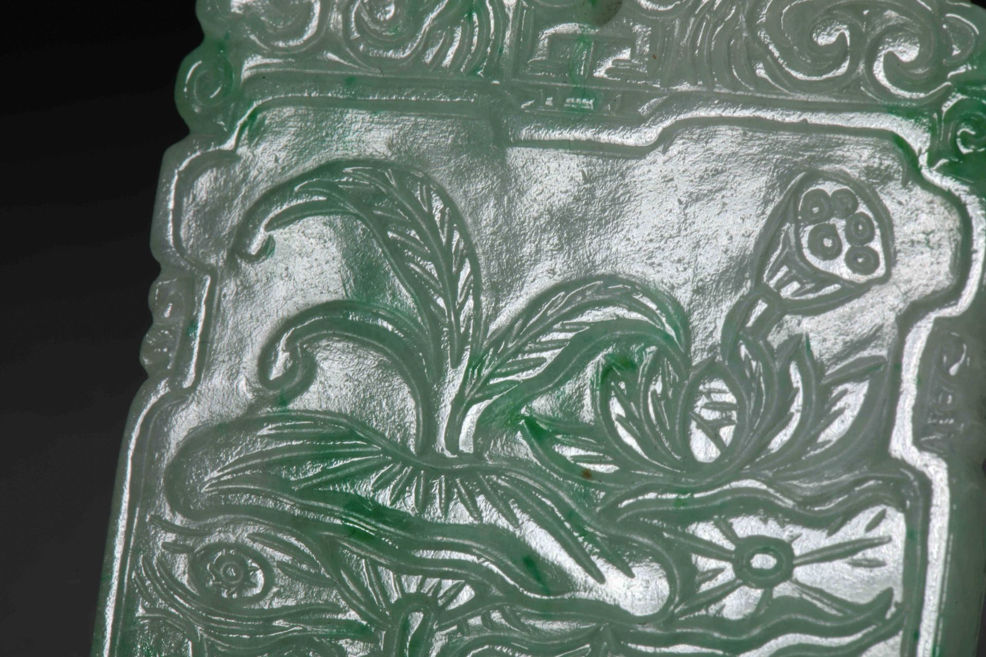 Qing dynasty jade mandarin duck pei - Image 4 of 7