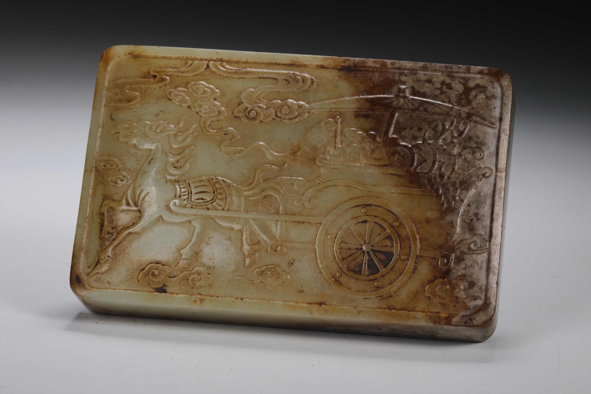 Han dynasty Hetian jade cover box - Image 3 of 12