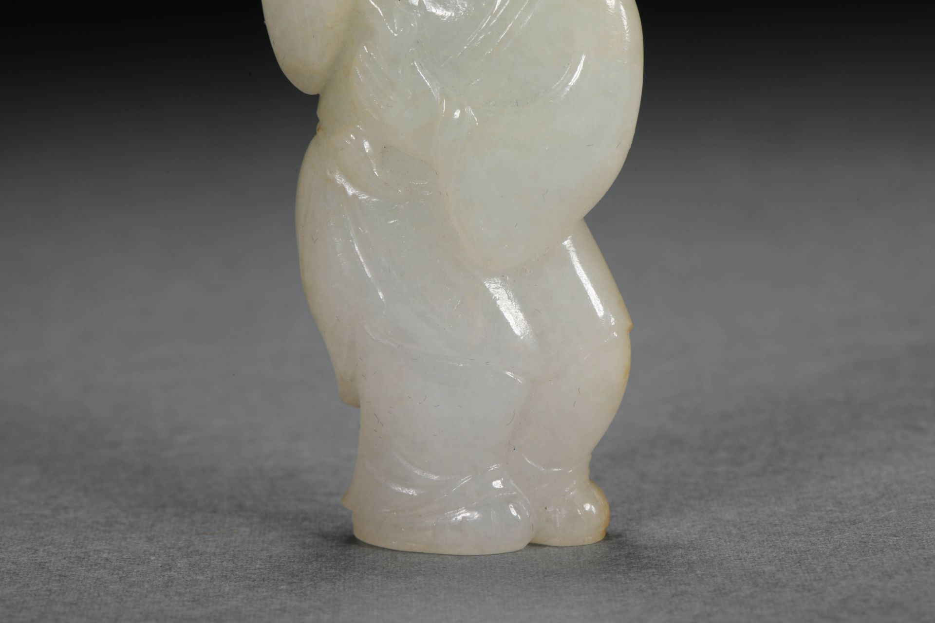 Qing dynasty jade boy handle - Image 6 of 9