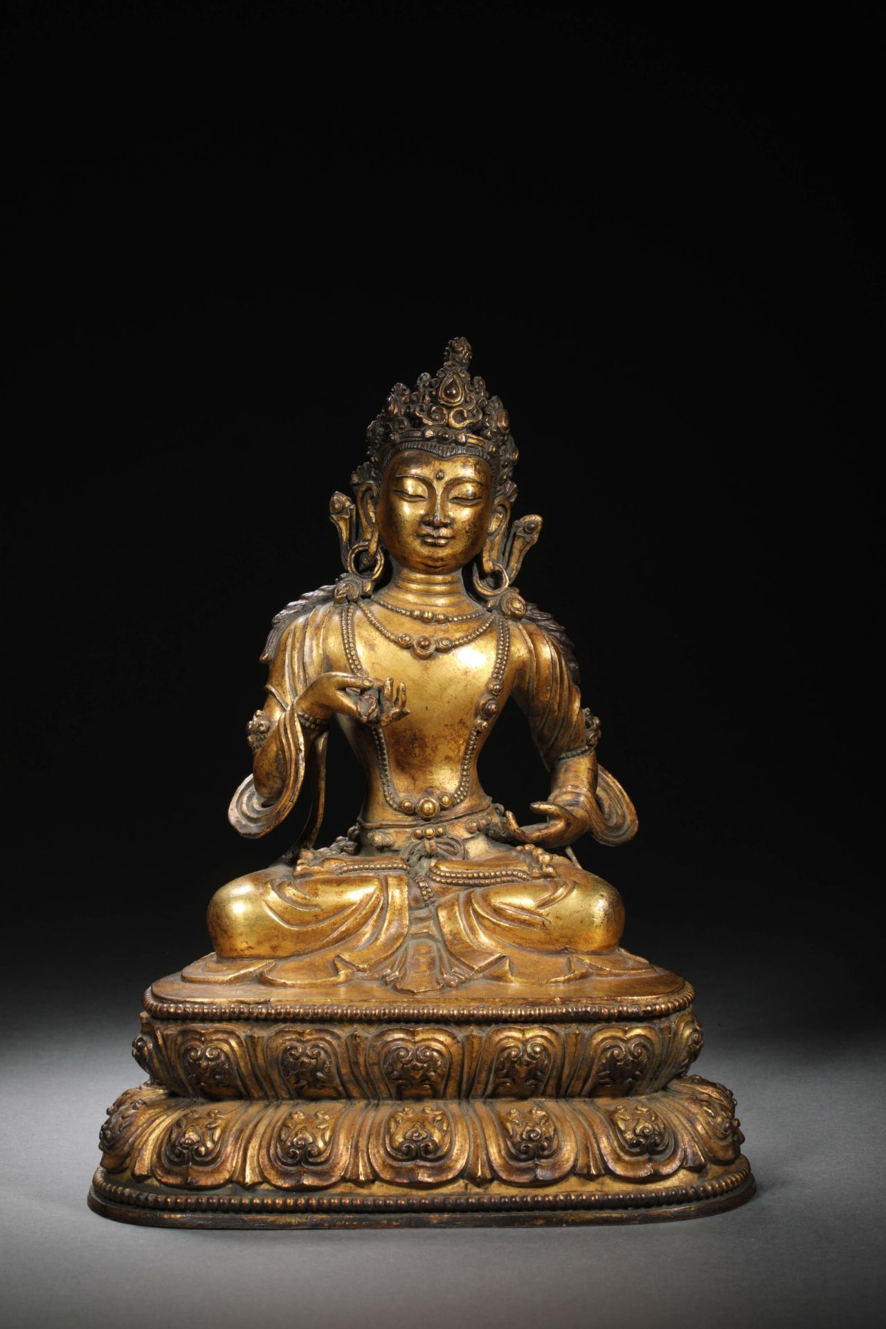 Tibetan gilt Vajrapani Buddha statue in the Ming Dynasty - Bild 3 aus 12