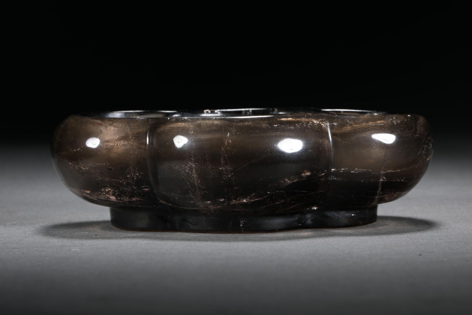 Coffee-colored crystal water bowl - Bild 8 aus 11