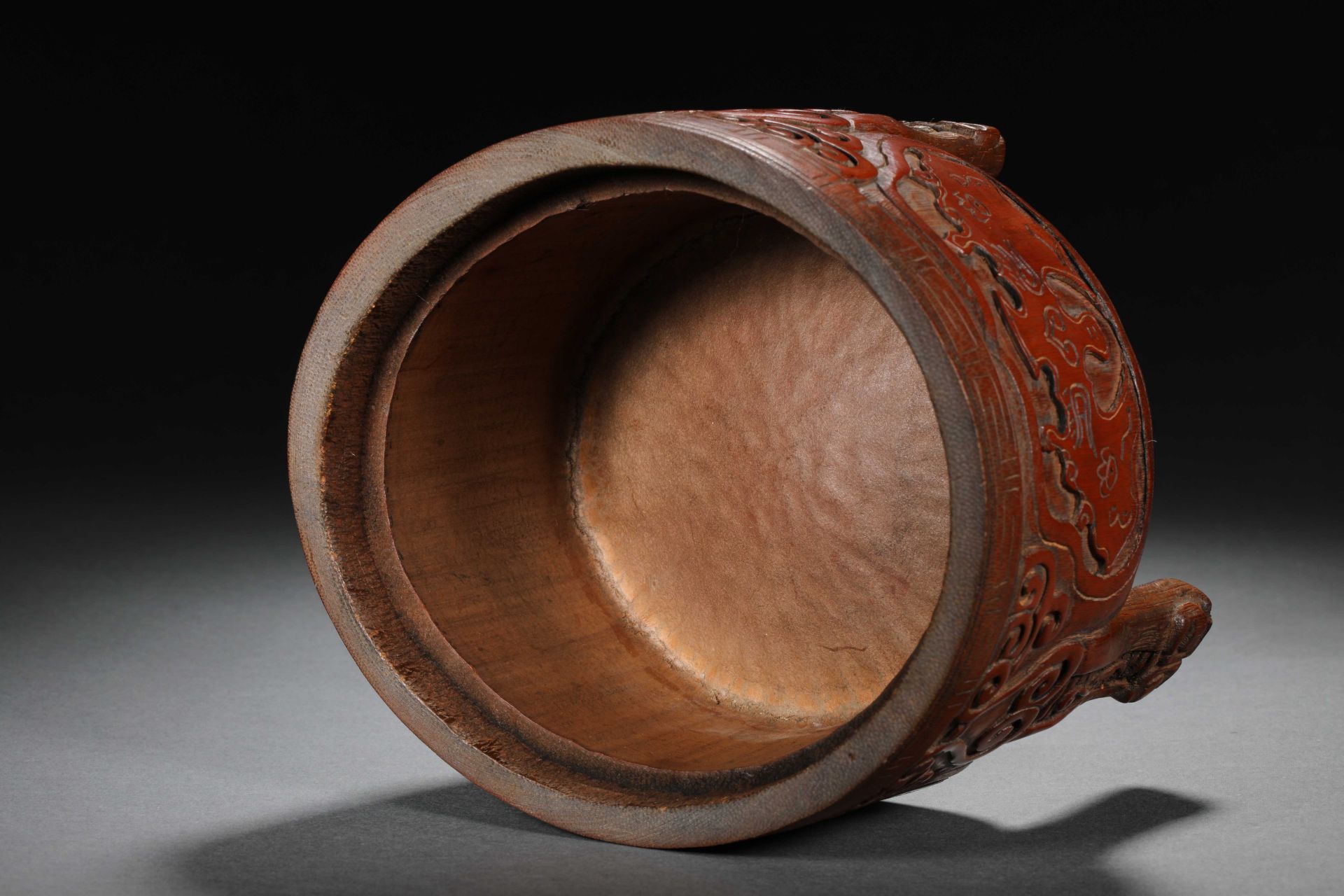 19th century red bamboo box - Image 10 of 11