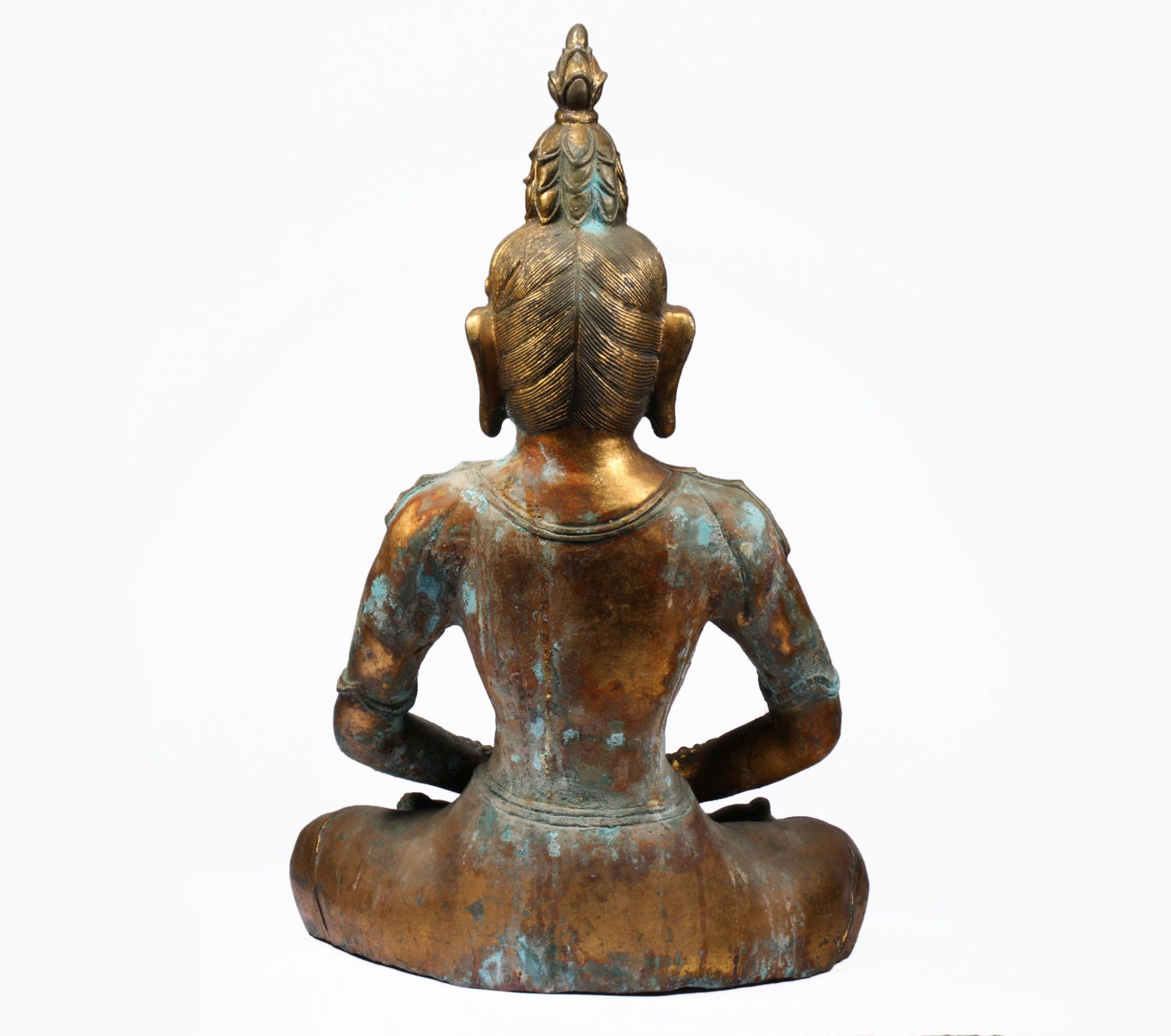 Bronze gilt statue of Buddha Amitayus - Image 8 of 9