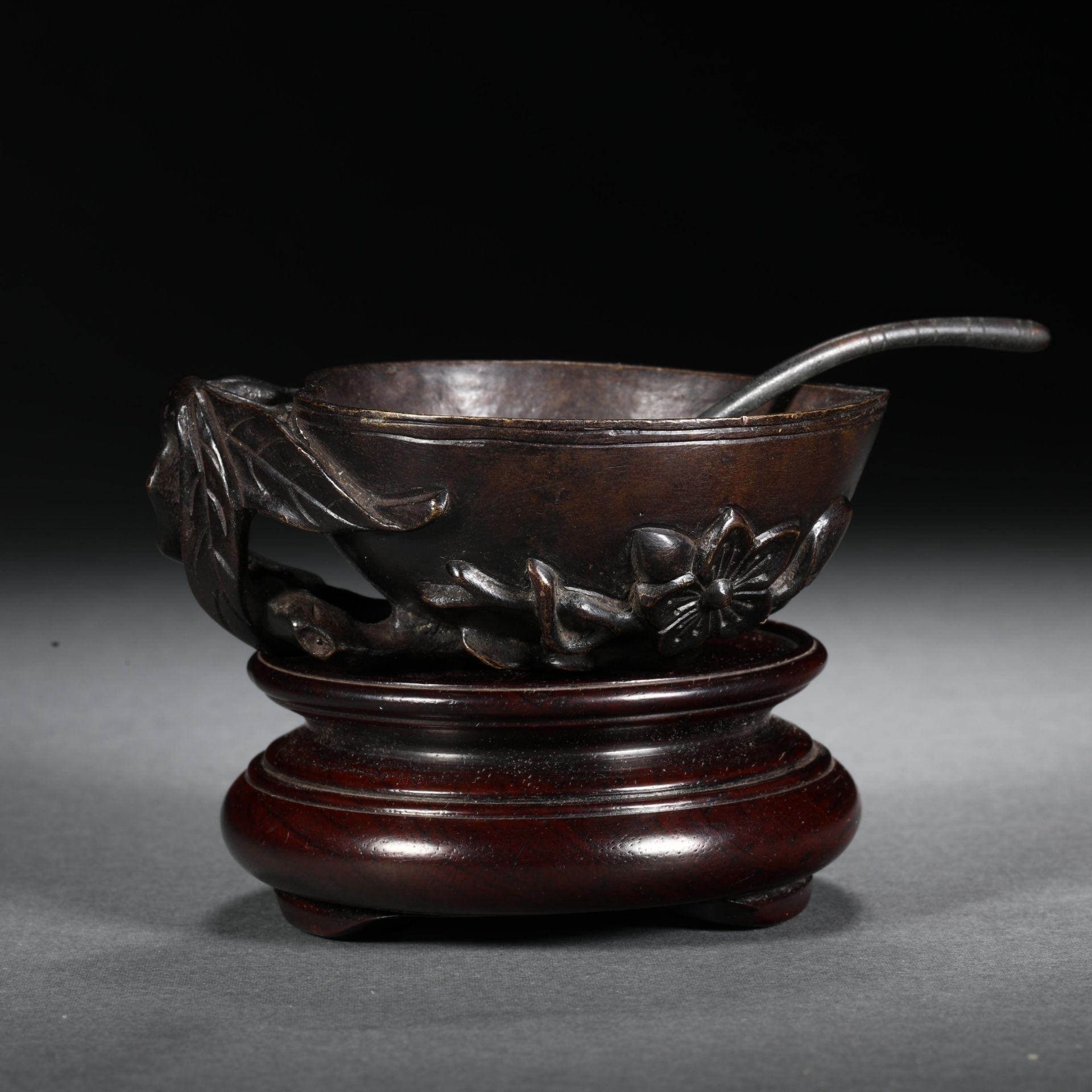 19th century copper peach-shaped water vessel