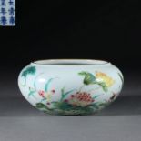 Yongzheng inscription painting lotus water bowl