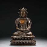 Bronze crown Shakyamuni Buddha