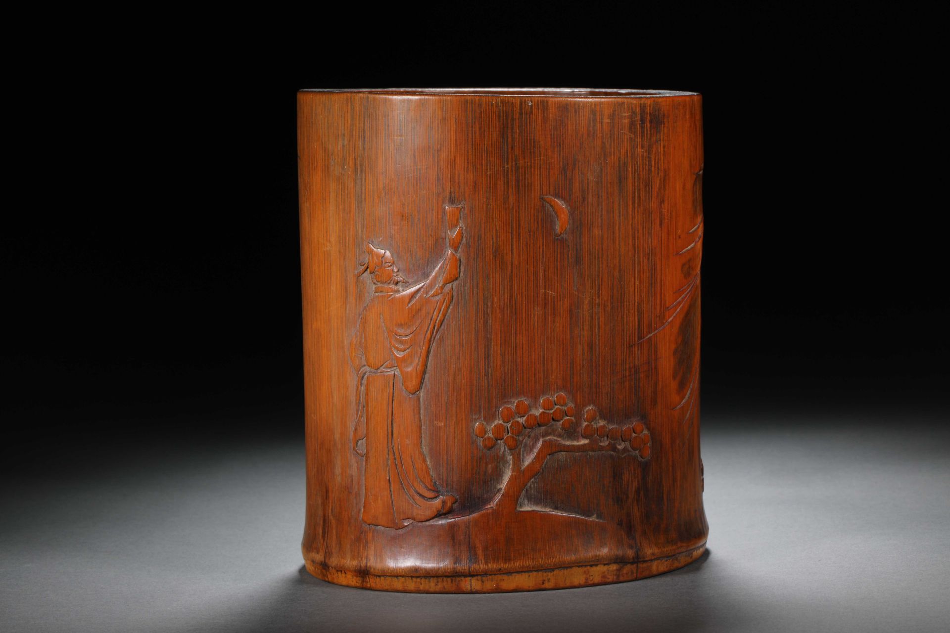 Qing dynasty bamboo pen holder - Image 6 of 11