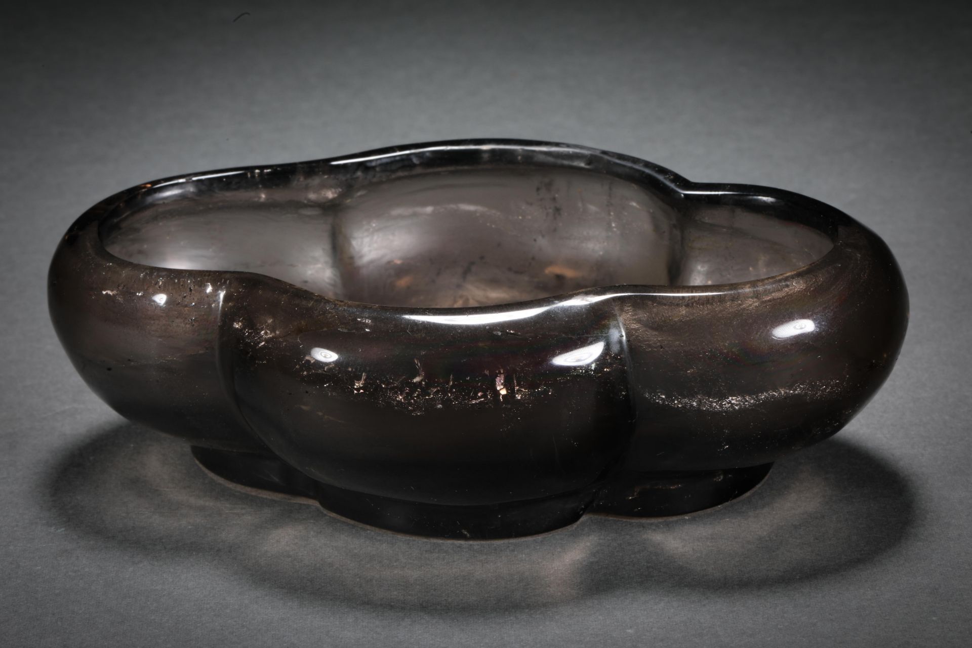 Coffee-colored crystal water bowl - Bild 7 aus 11