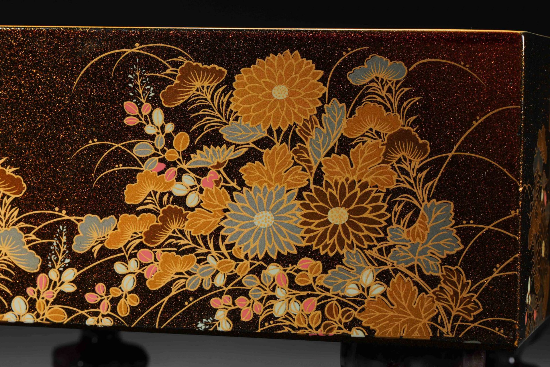 A set of wood lacquered floral Go - Bild 3 aus 11