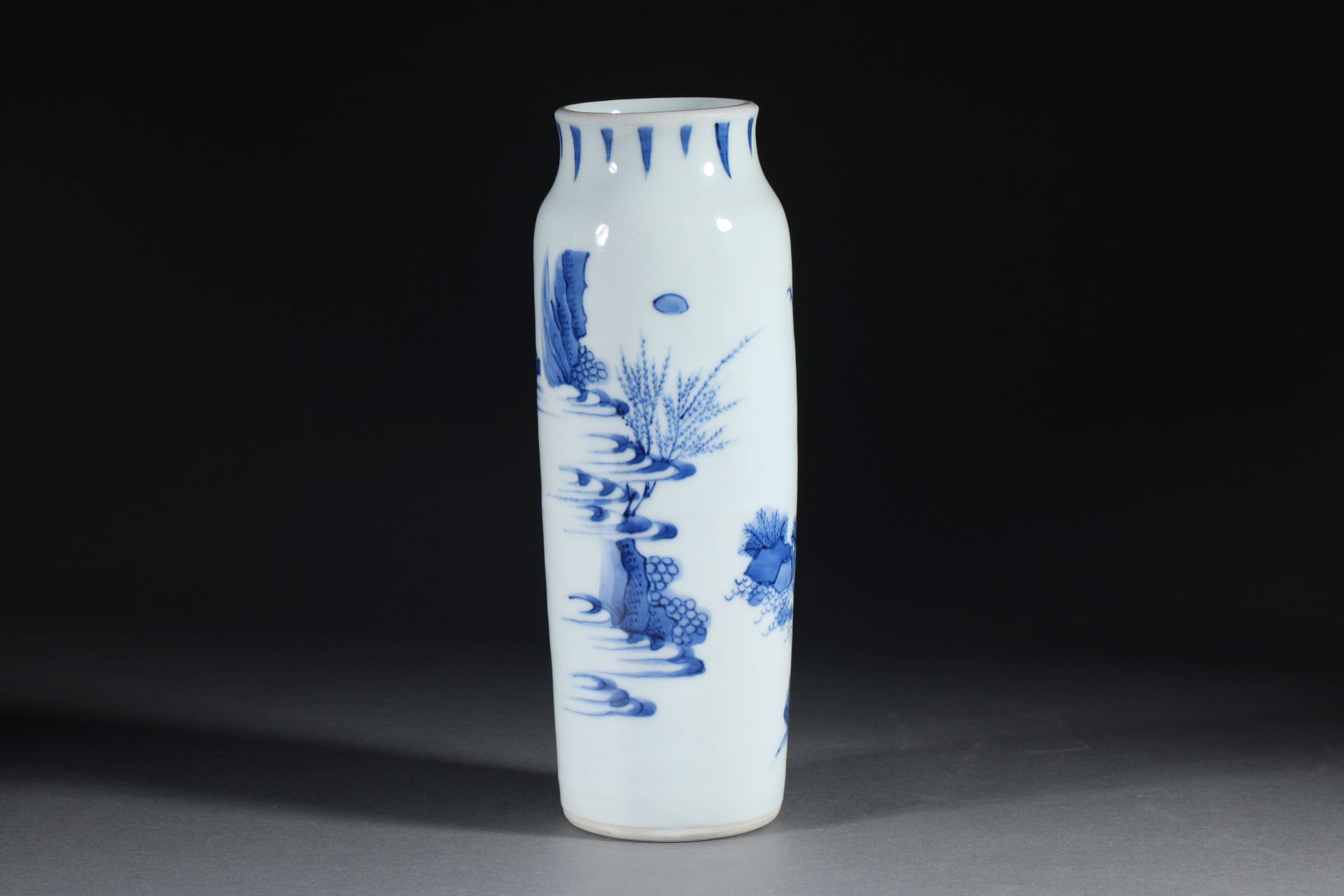 Painting figures blue and white porcelain ornamental vases - Image 4 of 7