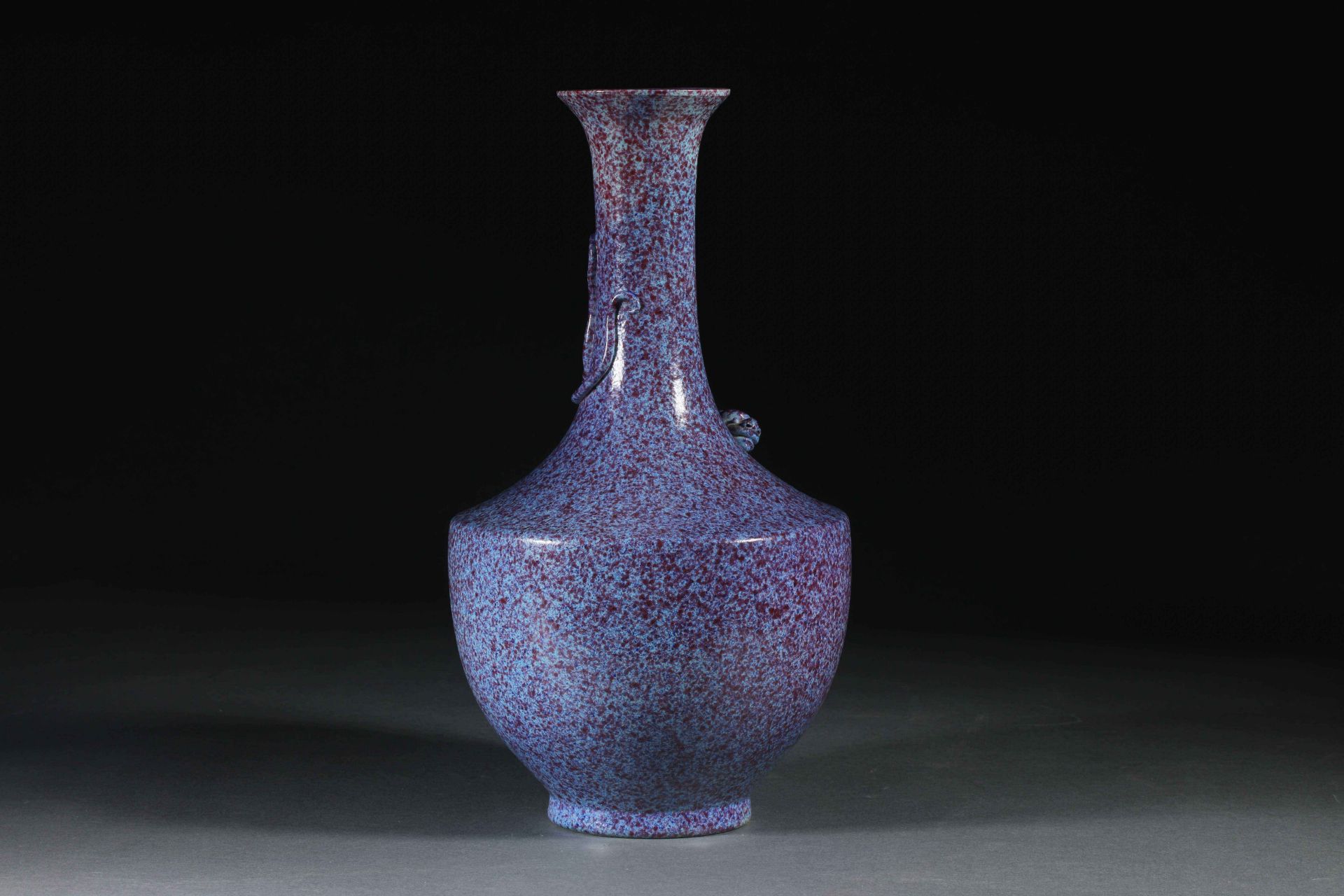 Qianlong inscription purple red dragon ornamental bottle - Bild 4 aus 8
